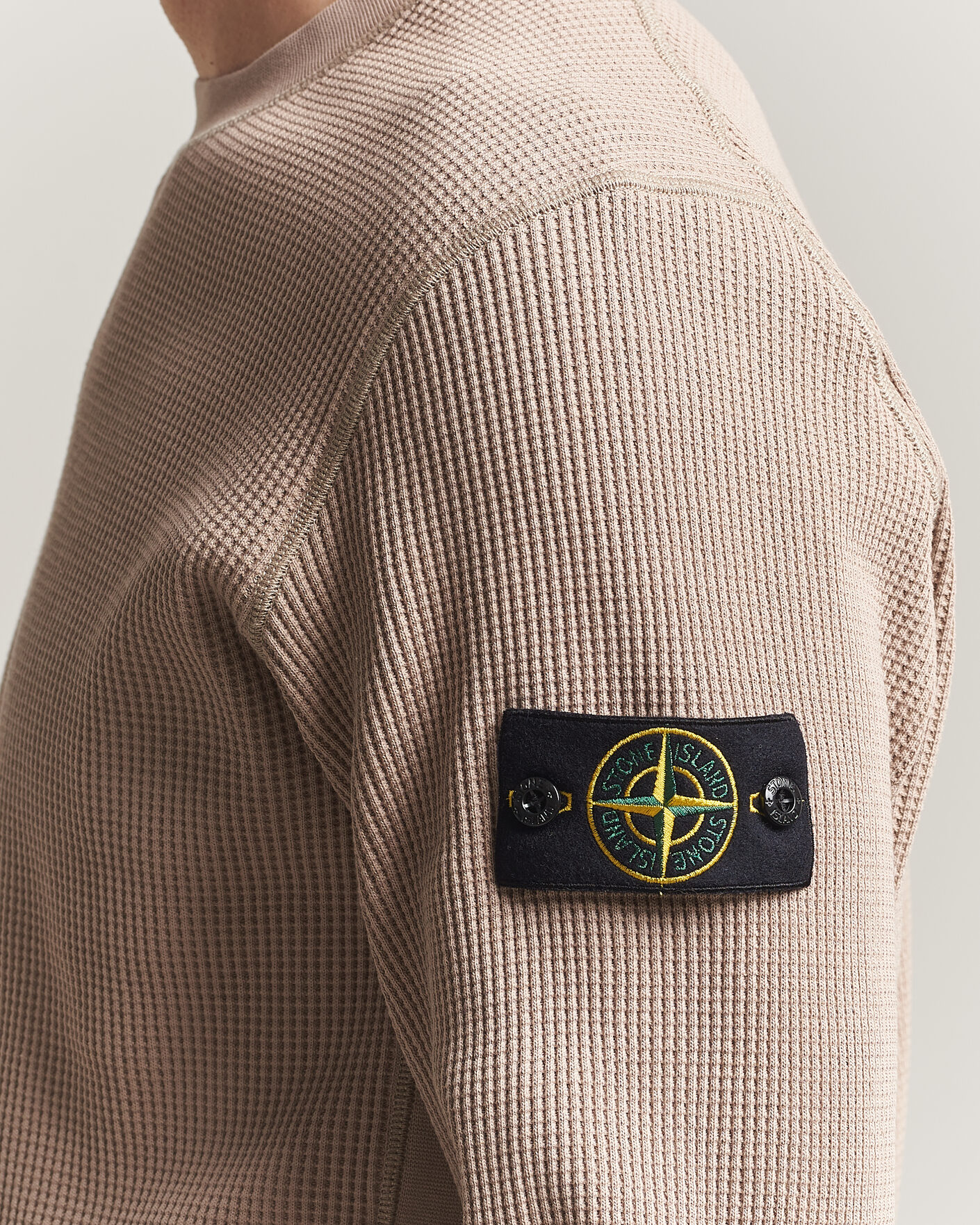 Herre | Trøjer | Stone Island | Organic Cotton Waffle Fleece Sweatshirt Desert