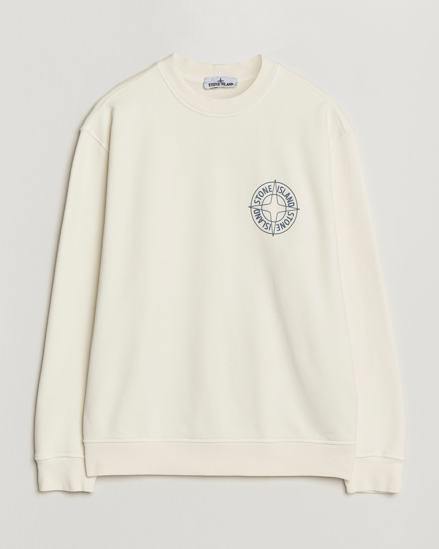 Herre | Trøjer | Stone Island | Cotton Fleece Printed Logo Sweatshirt Ivory