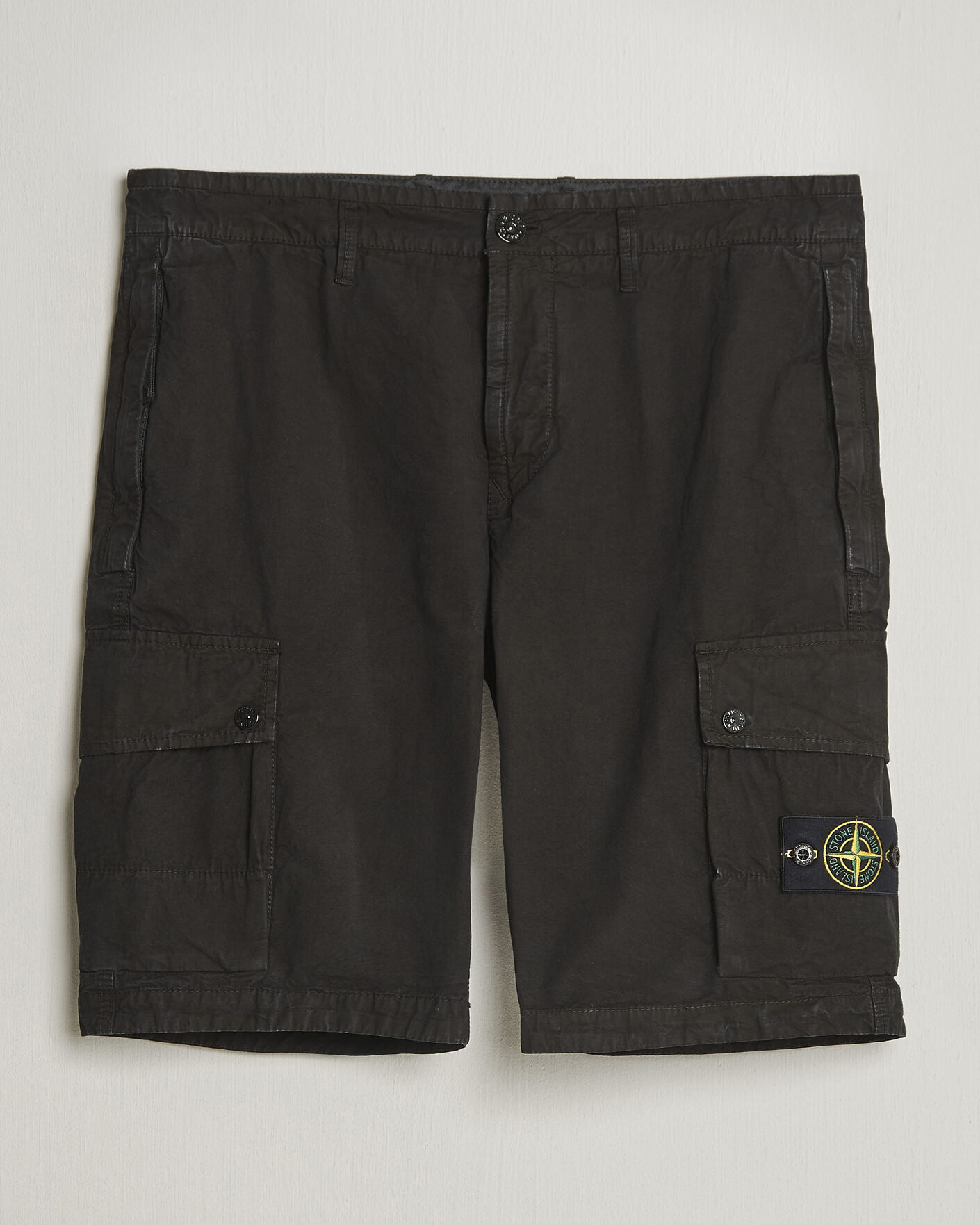Herre | Shorts | Stone Island | Brushed Cotton Canvas Cargo Shorts Black