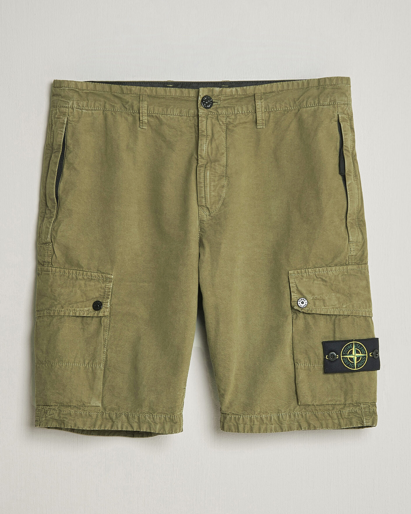 Herre | Shorts | Stone Island | Brushed Cotton Canvas Cargo Shorts Military Green