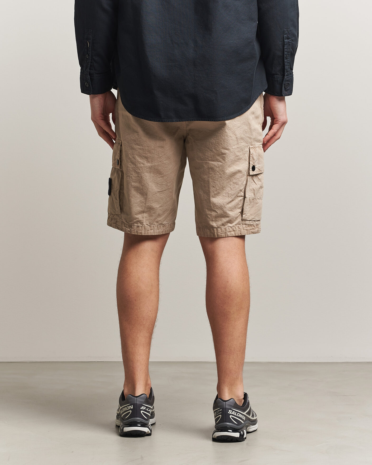 Herre | Shorts | Stone Island | Brushed Cotton Canvas Cargo Shorts Desert
