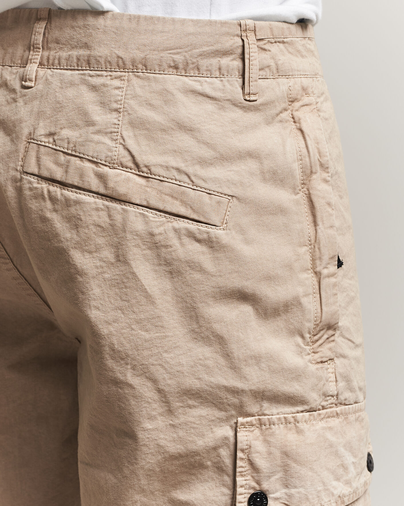 Herre | Shorts | Stone Island | Brushed Cotton Canvas Cargo Shorts Desert