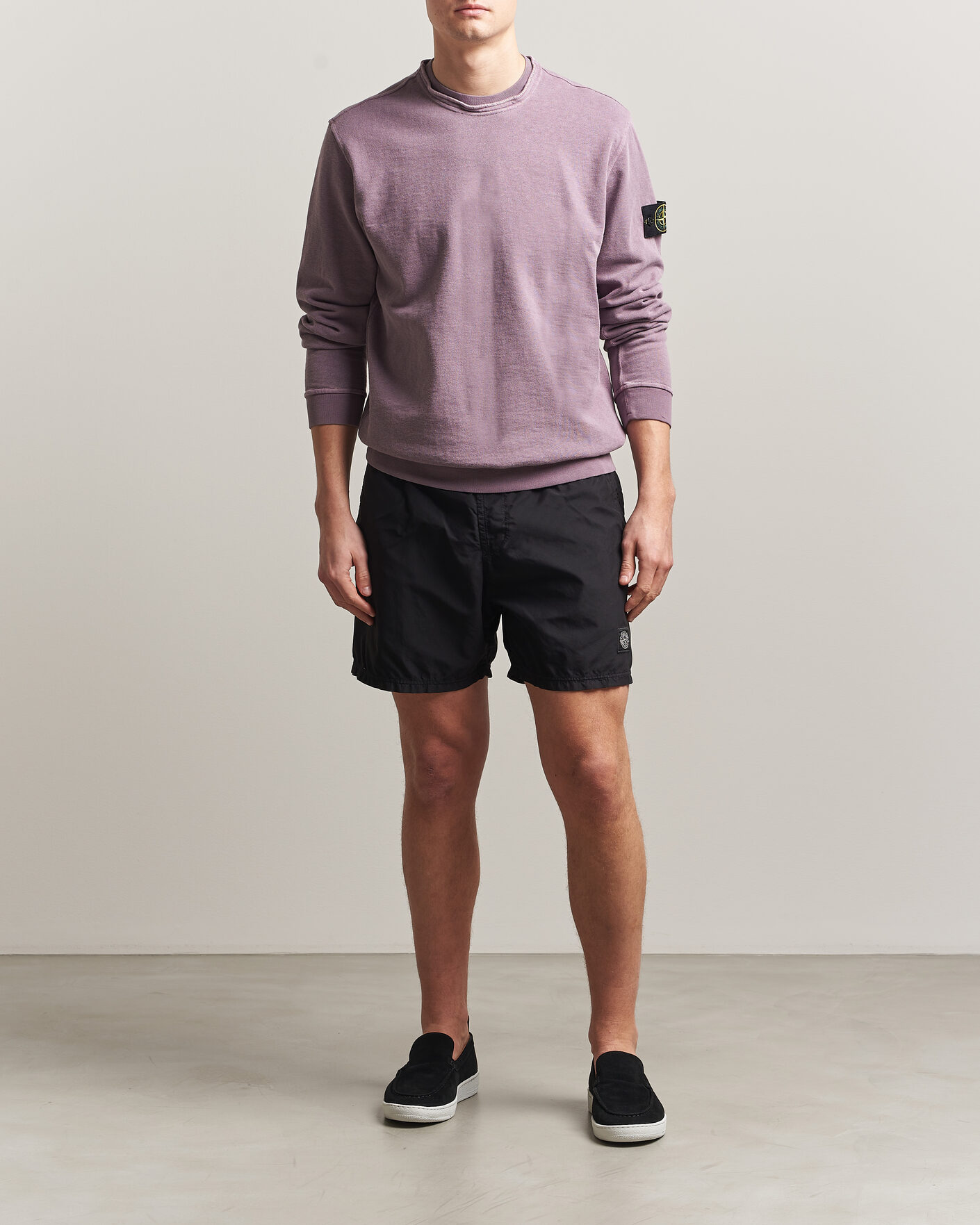 Herre | Badebukser | Stone Island | Brushed Nylon Swimshorts Black