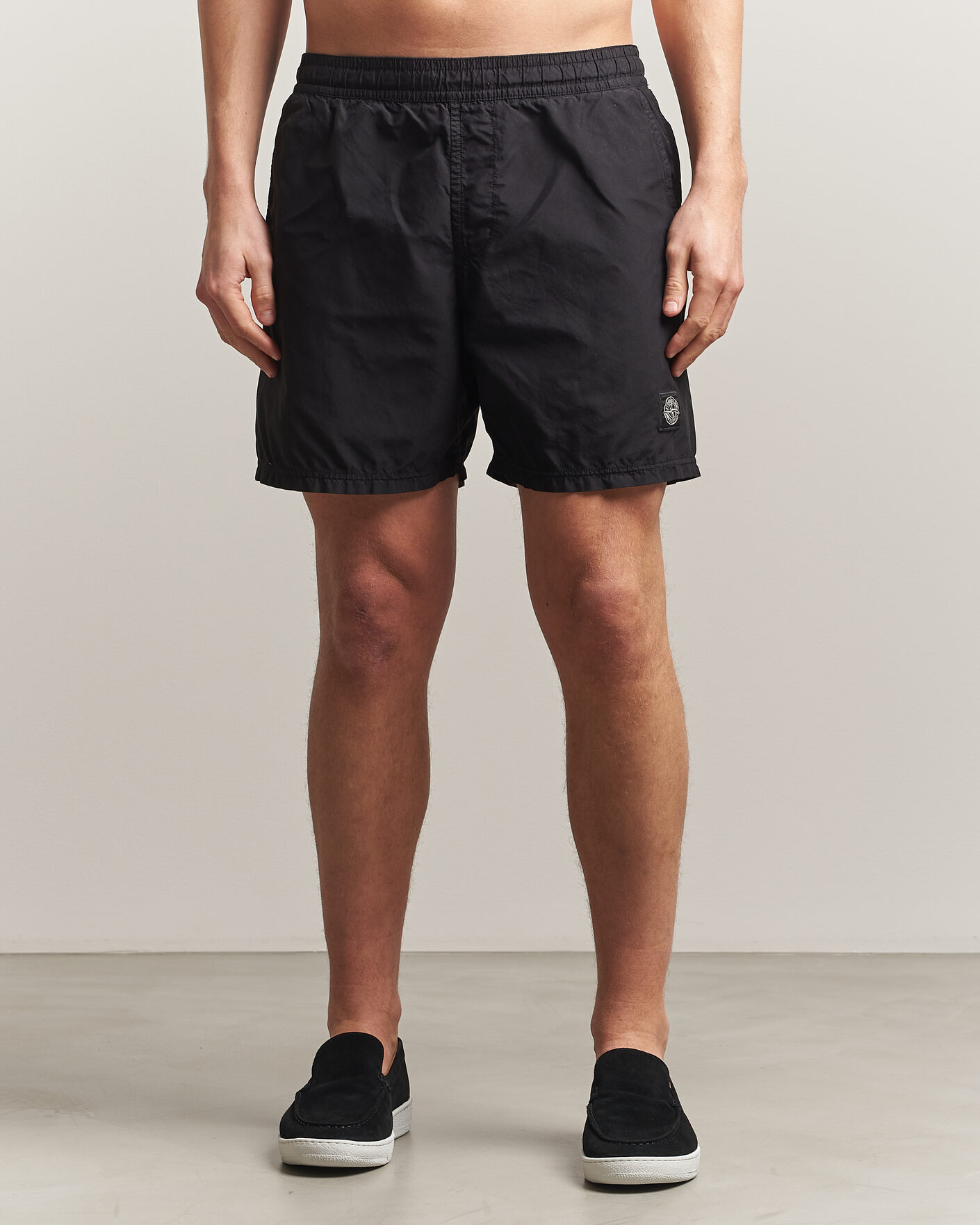 Herre | Badebukser | Stone Island | Brushed Nylon Swimshorts Black