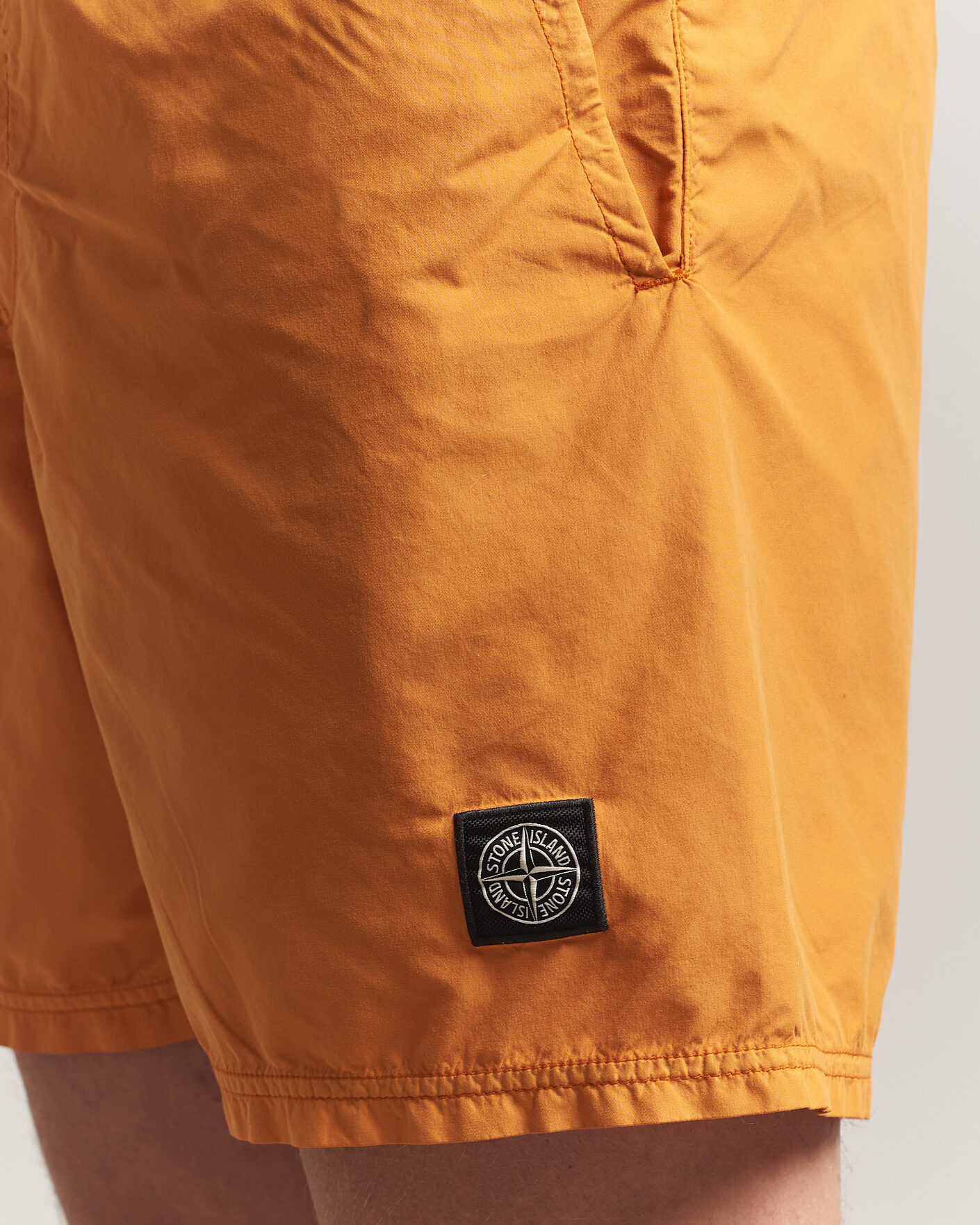 Herre | Badebukser | Stone Island | Brushed Nylon Swimshorts Tangerine