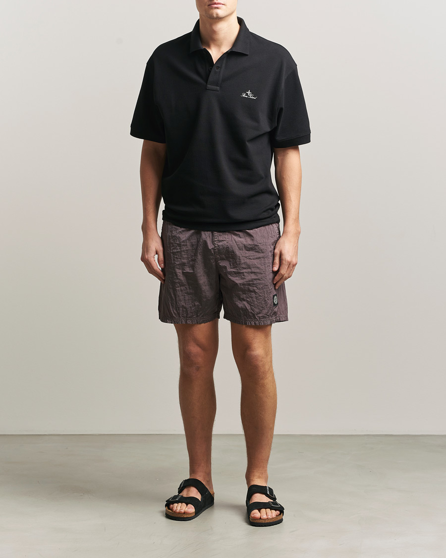 Herre | Badebukser | Stone Island | Nylon Metal Econyl Swimshorts Purple Grey