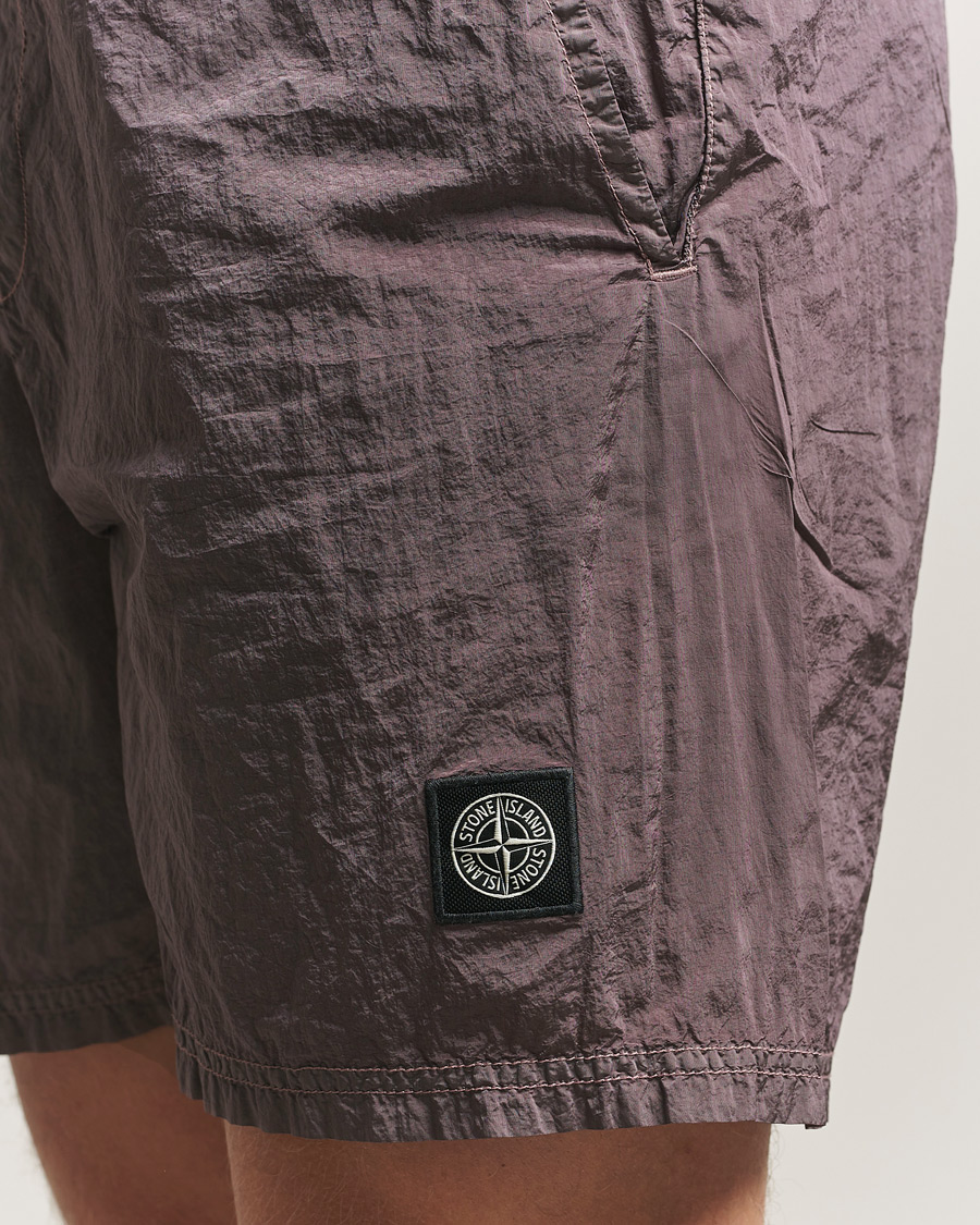 Herre | Badebukser | Stone Island | Nylon Metal Econyl Swimshorts Purple Grey