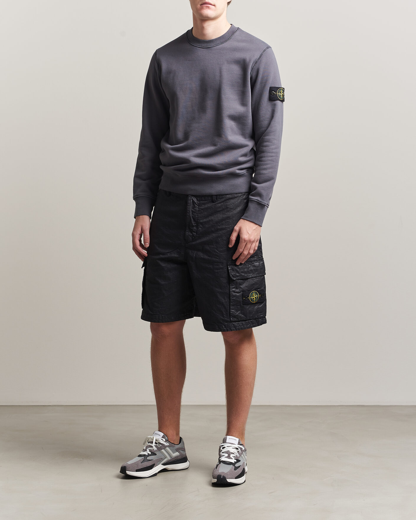 Herre | Shorts | Stone Island | Nylon Panama Cargo Shorts Black