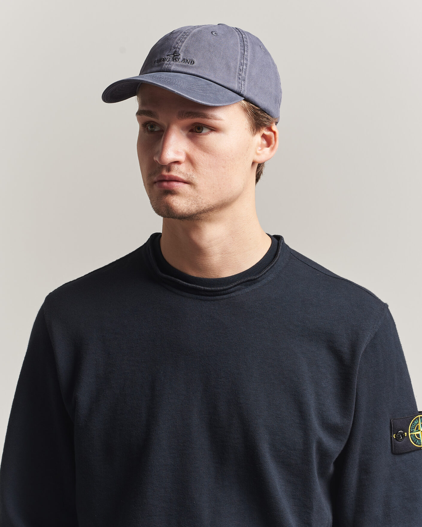 Herre | Hatte & kasketter | Stone Island | Cotton Gabardine Cap Blue/Grey