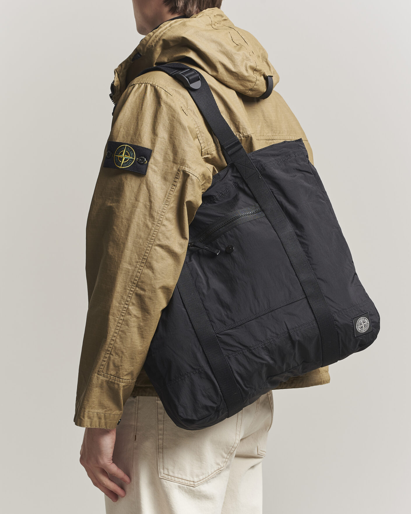 Herre | Tasker | Stone Island | Nylon Tote Bag Black