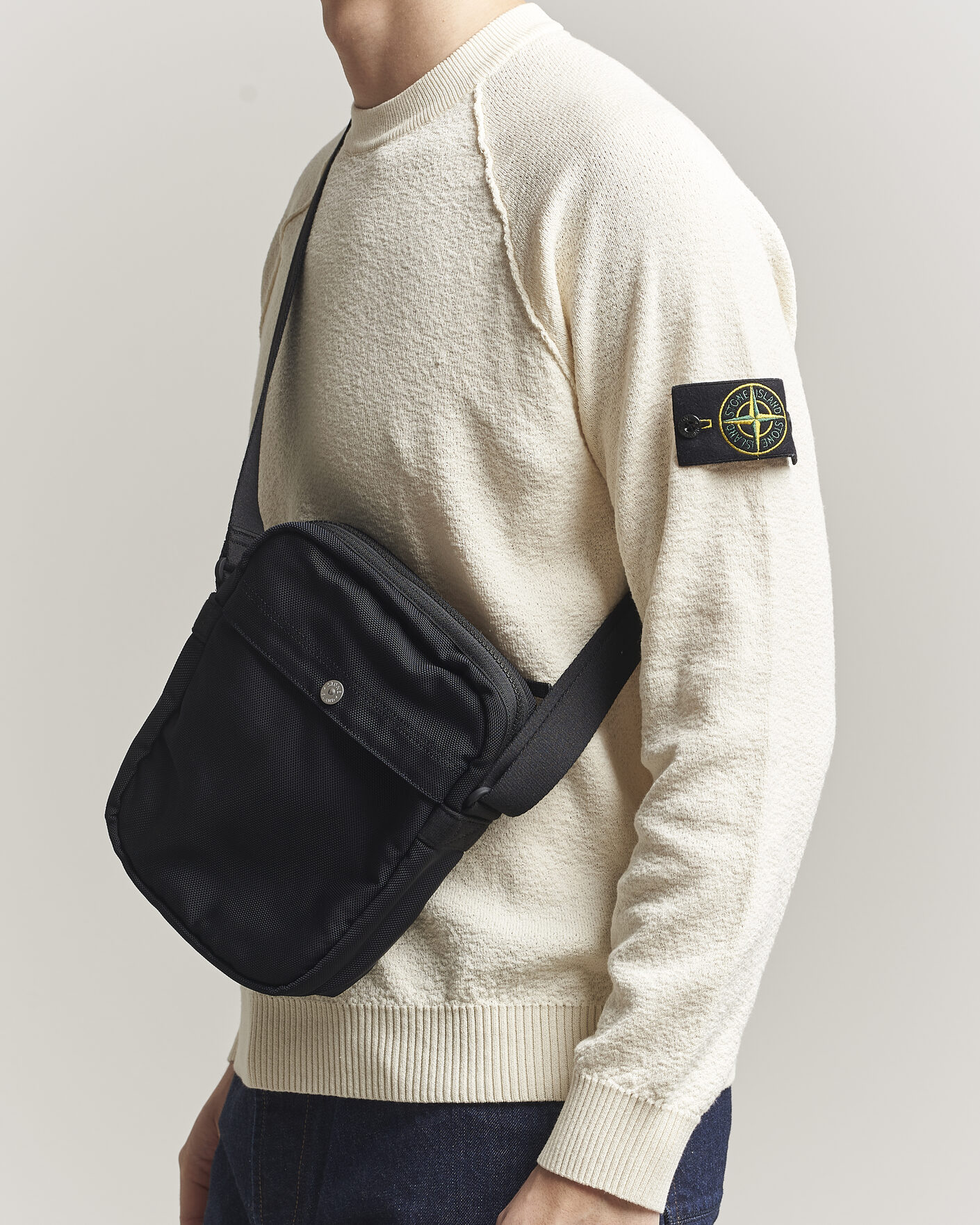 Herre | Tasker | Stone Island | Nylon Panama Cross Body Pouch Navy