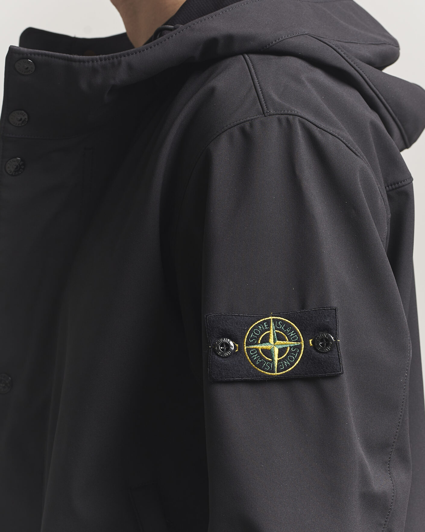 Herre | Jakker | Stone Island | Soft Shell Hooded Jacket Black