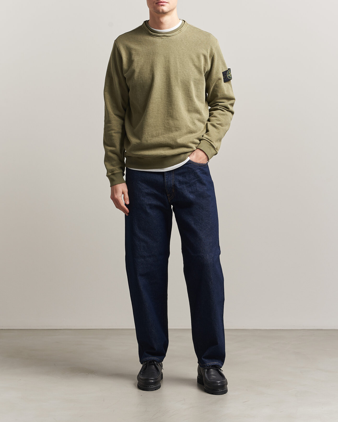 Herre | Trøjer | Stone Island | Old Dyed Cotton Sweatshirt Military Green