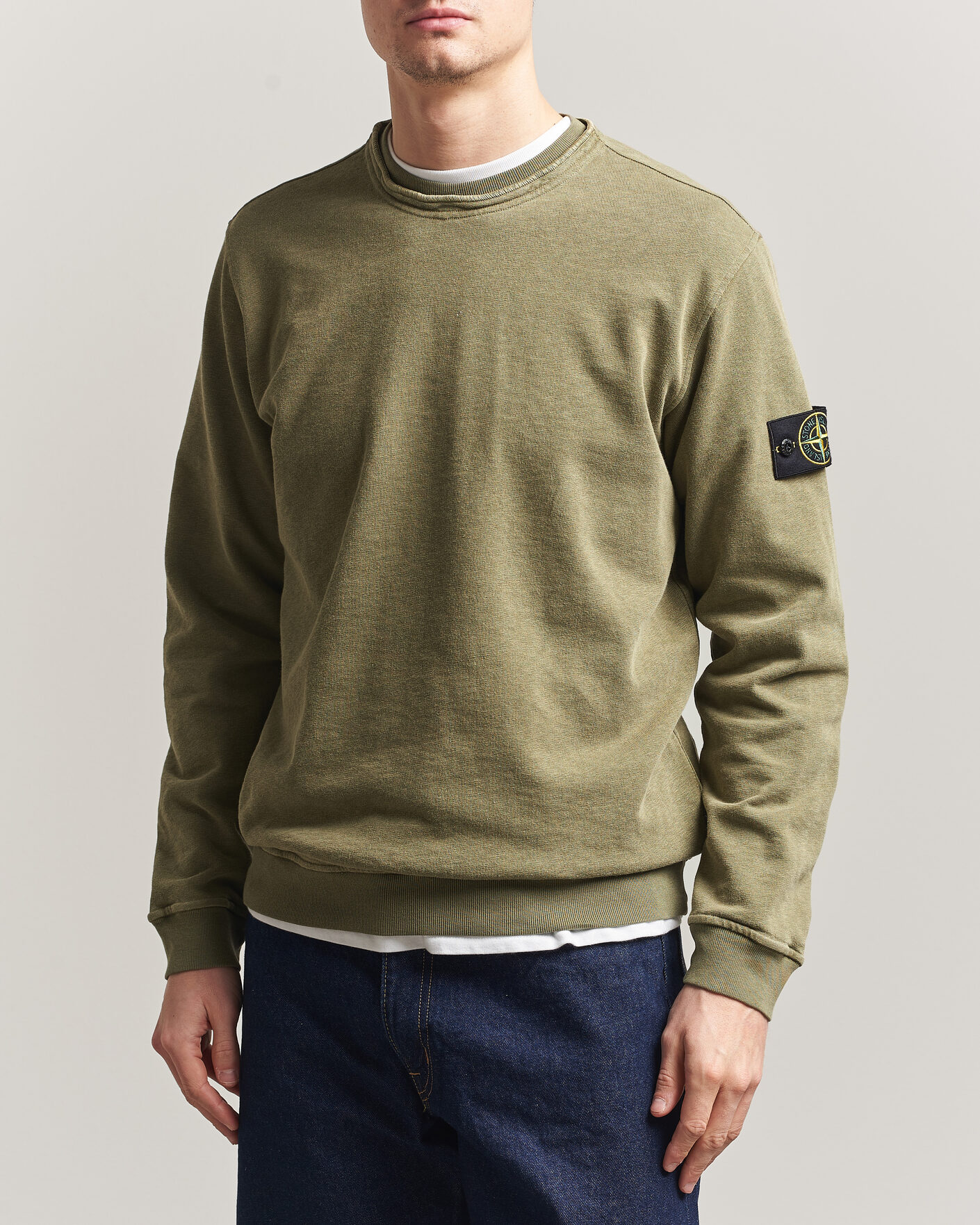 Herre | Trøjer | Stone Island | Old Dyed Cotton Sweatshirt Military Green
