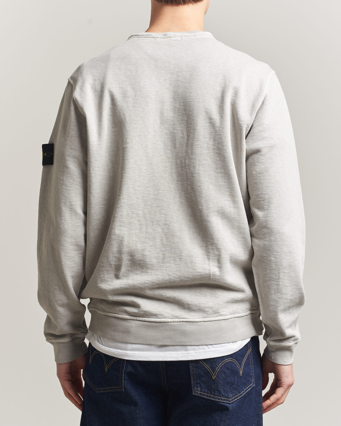 Herre | Trøjer | Stone Island | Old Dyed Cotton Sweatshirt Pearl Grey