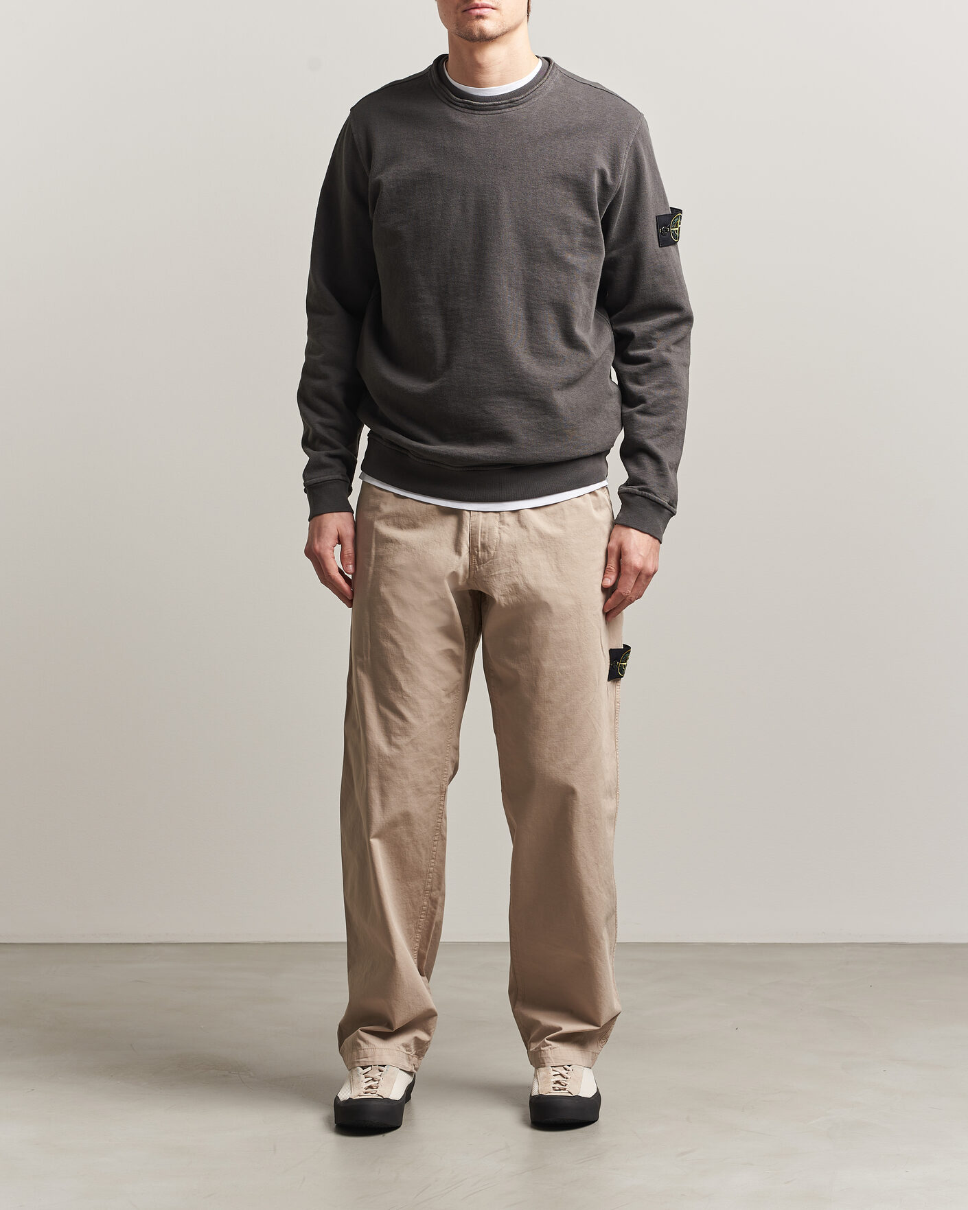 Herre | Trøjer | Stone Island | Old Dyed Cotton Sweatshirt Charcoal