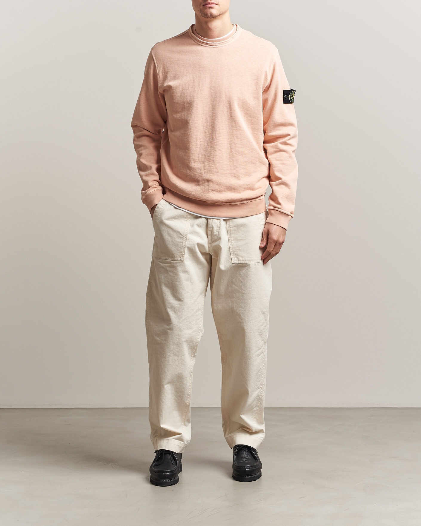 Herre | Trøjer | Stone Island | Old Dyed Cotton Sweatshirt Plaster Pink