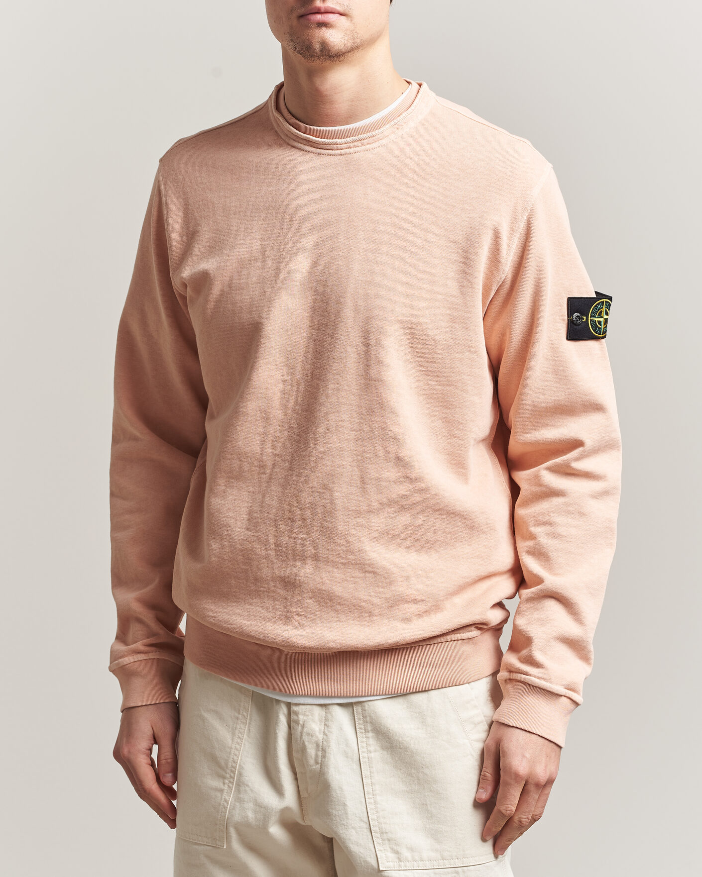 Herre | Trøjer | Stone Island | Old Dyed Cotton Sweatshirt Plaster Pink