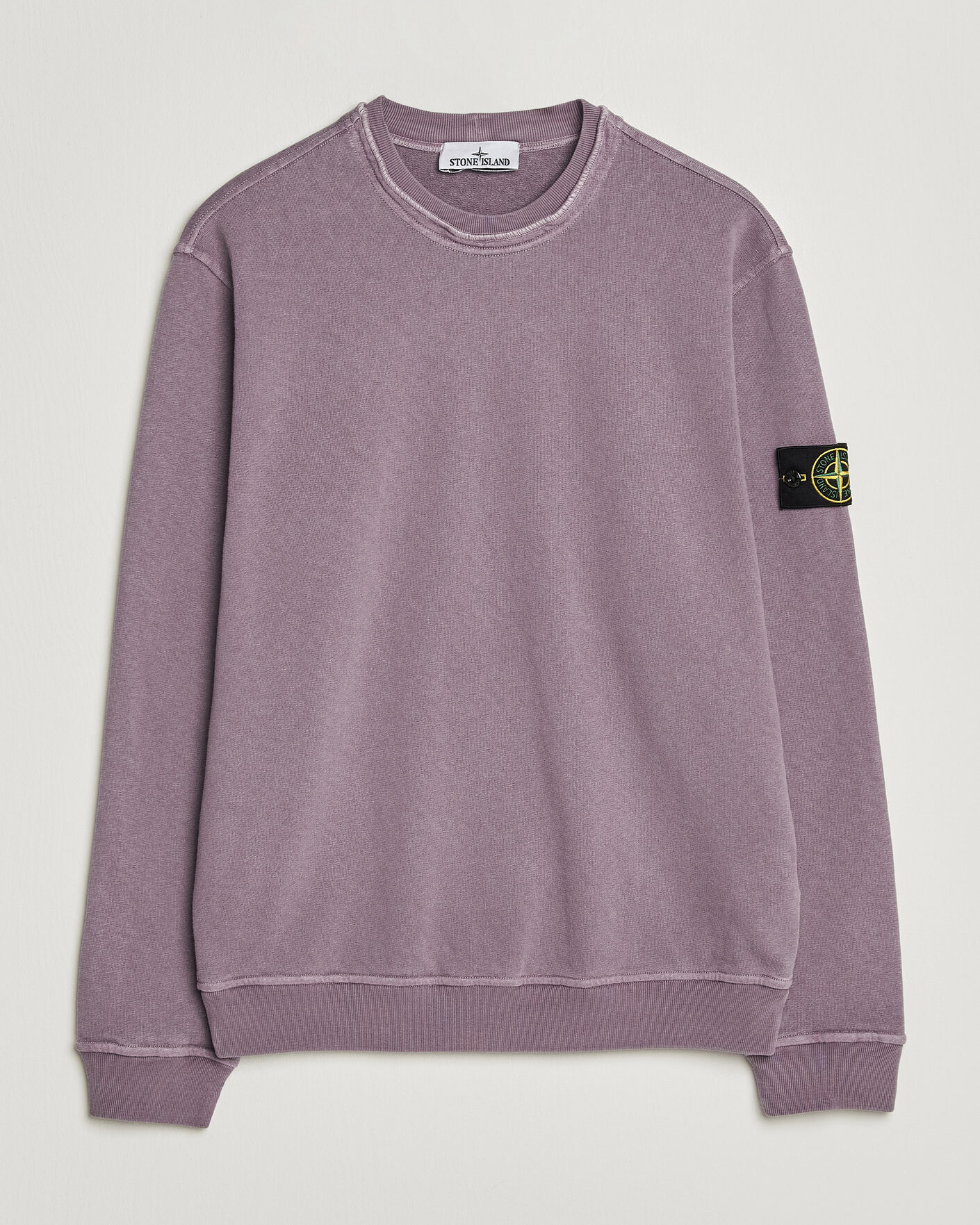 Herre | Trøjer | Stone Island | Old Dyed Cotton Sweatshirt Purple Grey