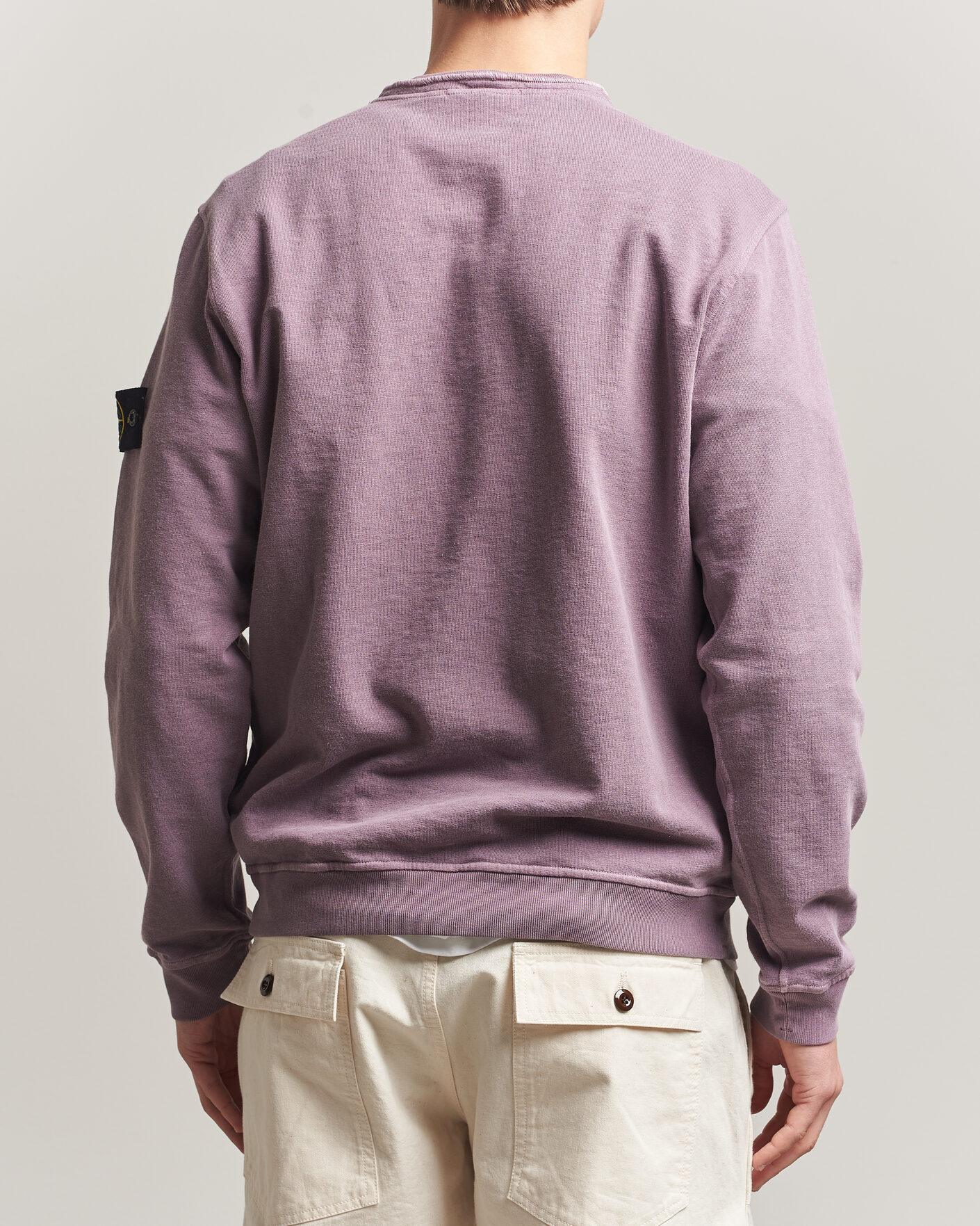 Herre | Trøjer | Stone Island | Old Dyed Cotton Sweatshirt Purple Grey