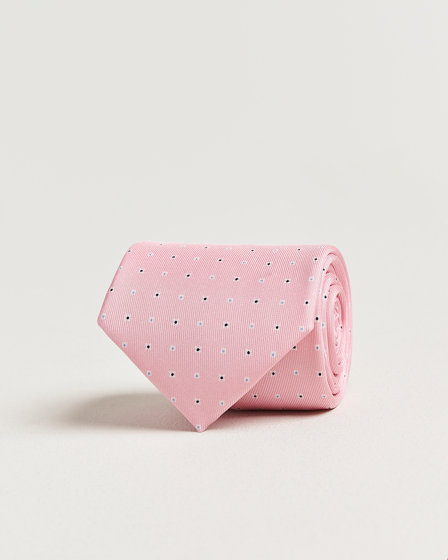 Herre | Slips | E. Marinella | 3-Fold Printed Silk Tie Pink