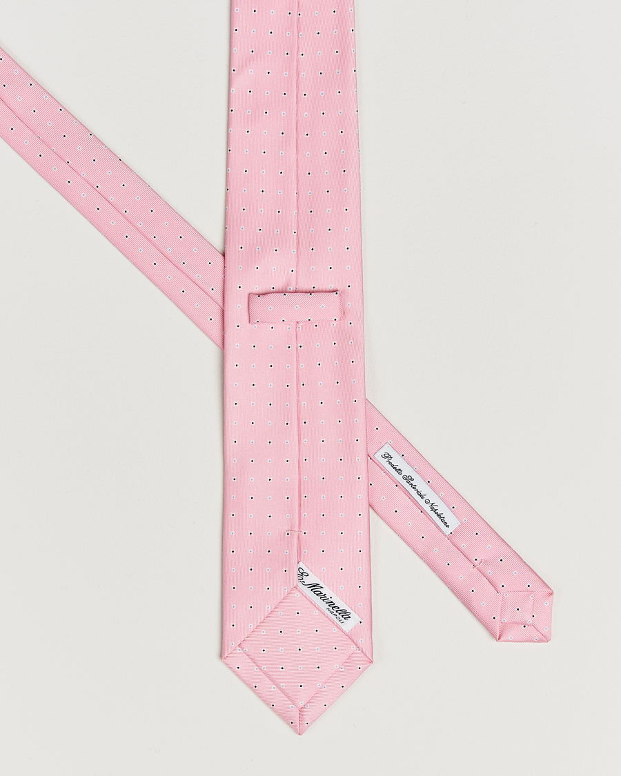 Herre | Slips | E. Marinella | 3-Fold Printed Silk Tie Pink