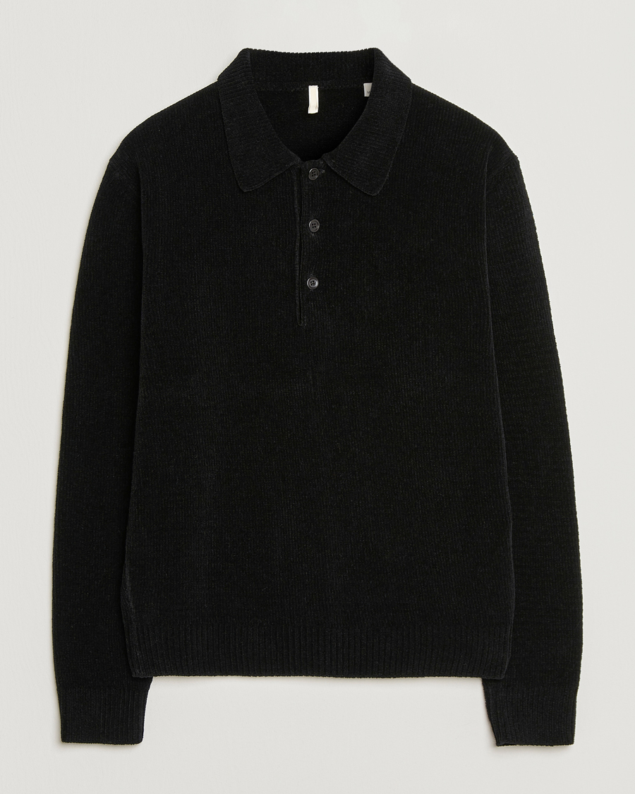 Herre | Polotrøjer | Sunflower | Chenile Long Sleeve Polo Black