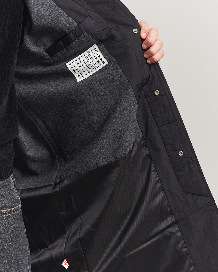 Sunflower Relaxed Nylon Coat Black - CareOfCarl.dk
