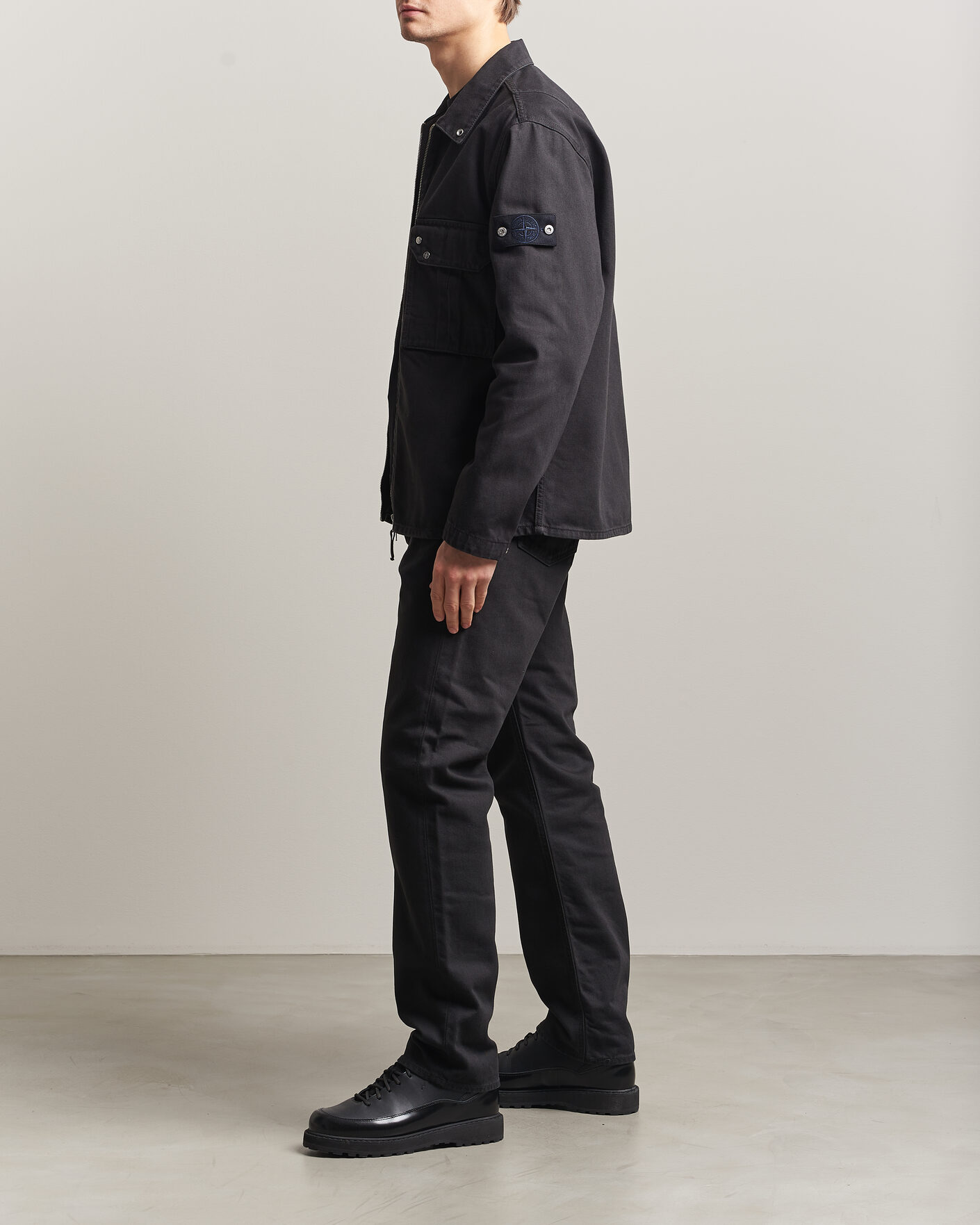 Herre | Jakker | Stone Island | Denim Zip Overshirt Black