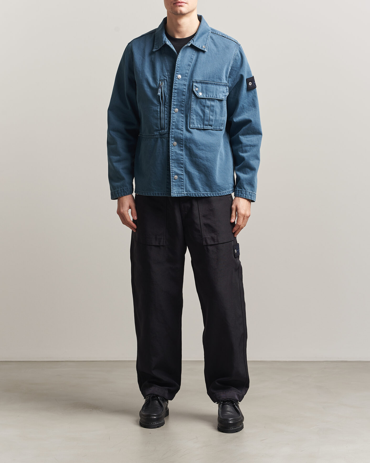 Herre | Skjorter | Stone Island | Denim Overshirt Indigo