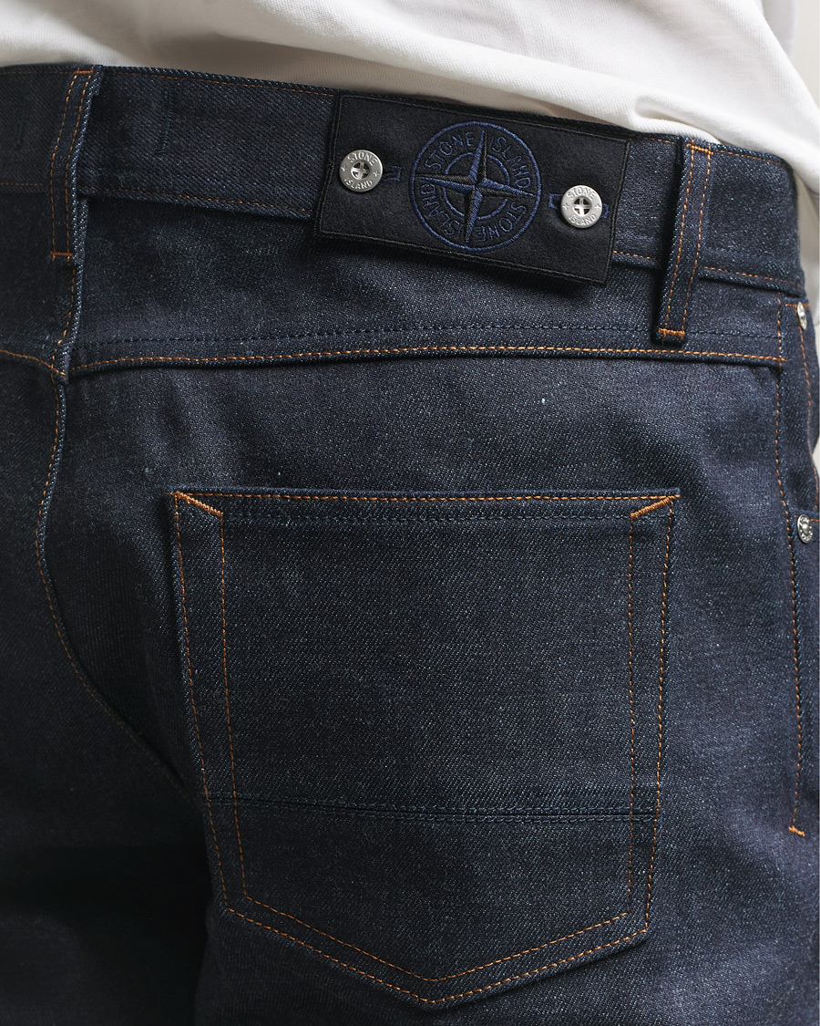 Herre | Jeans | Stone Island | Straight Fit Raw Denim Jeans Blue