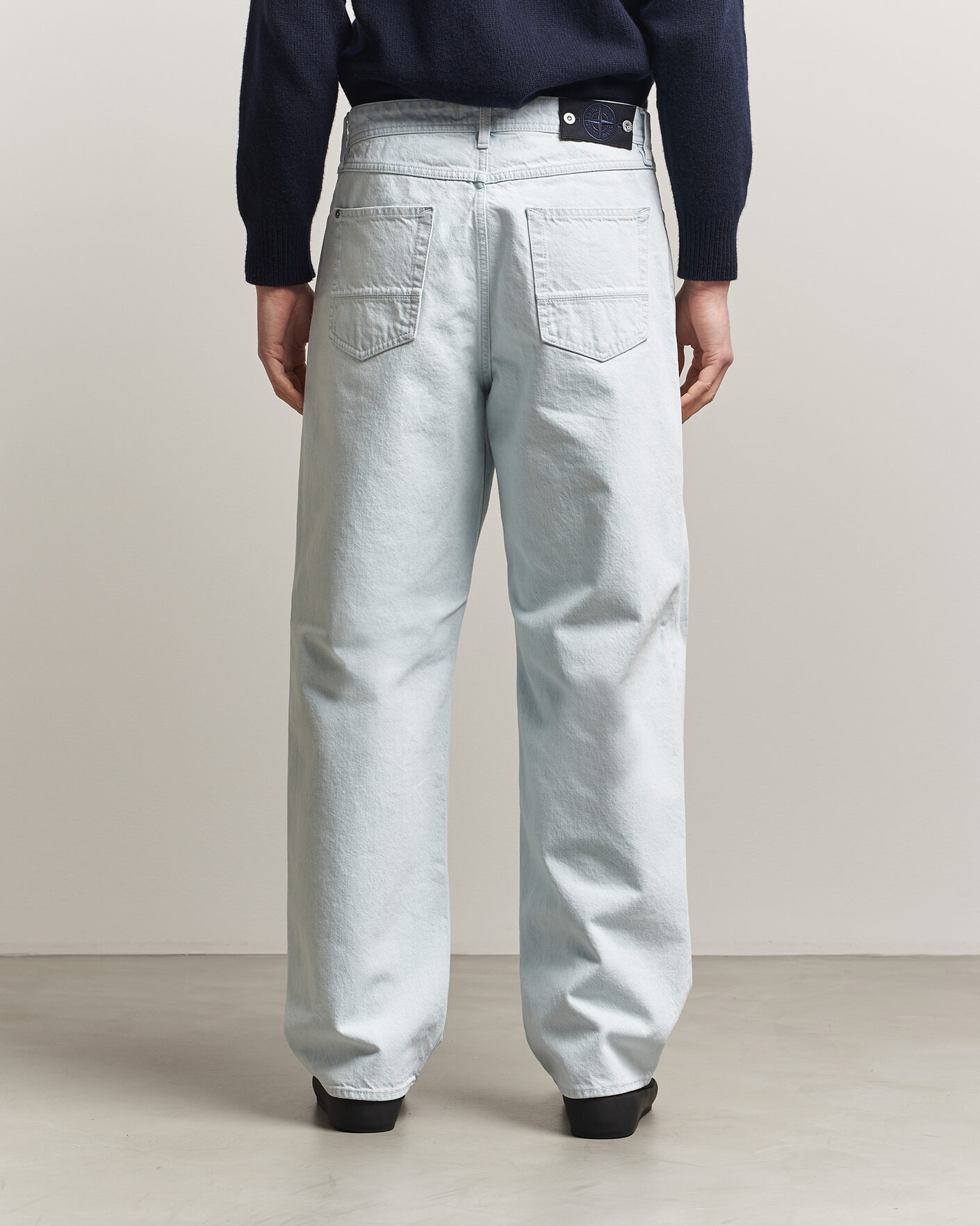 Herre | Skjorter | Stone Island | Loose Fit Denim Jeans Blue Extra Bleach