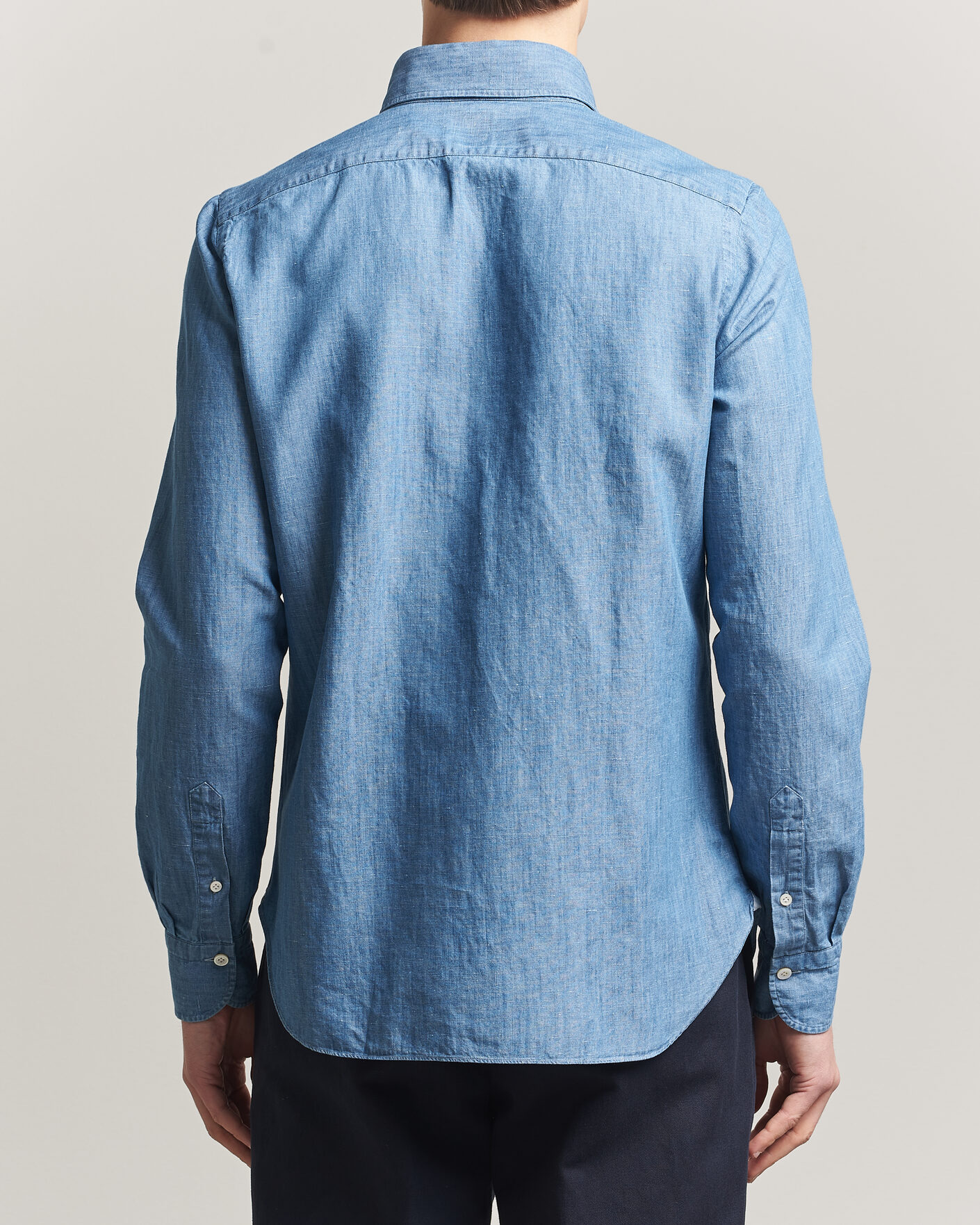 Herre | Skjorter | Finamore Napoli | Double Pocket Overshirt Light Blue