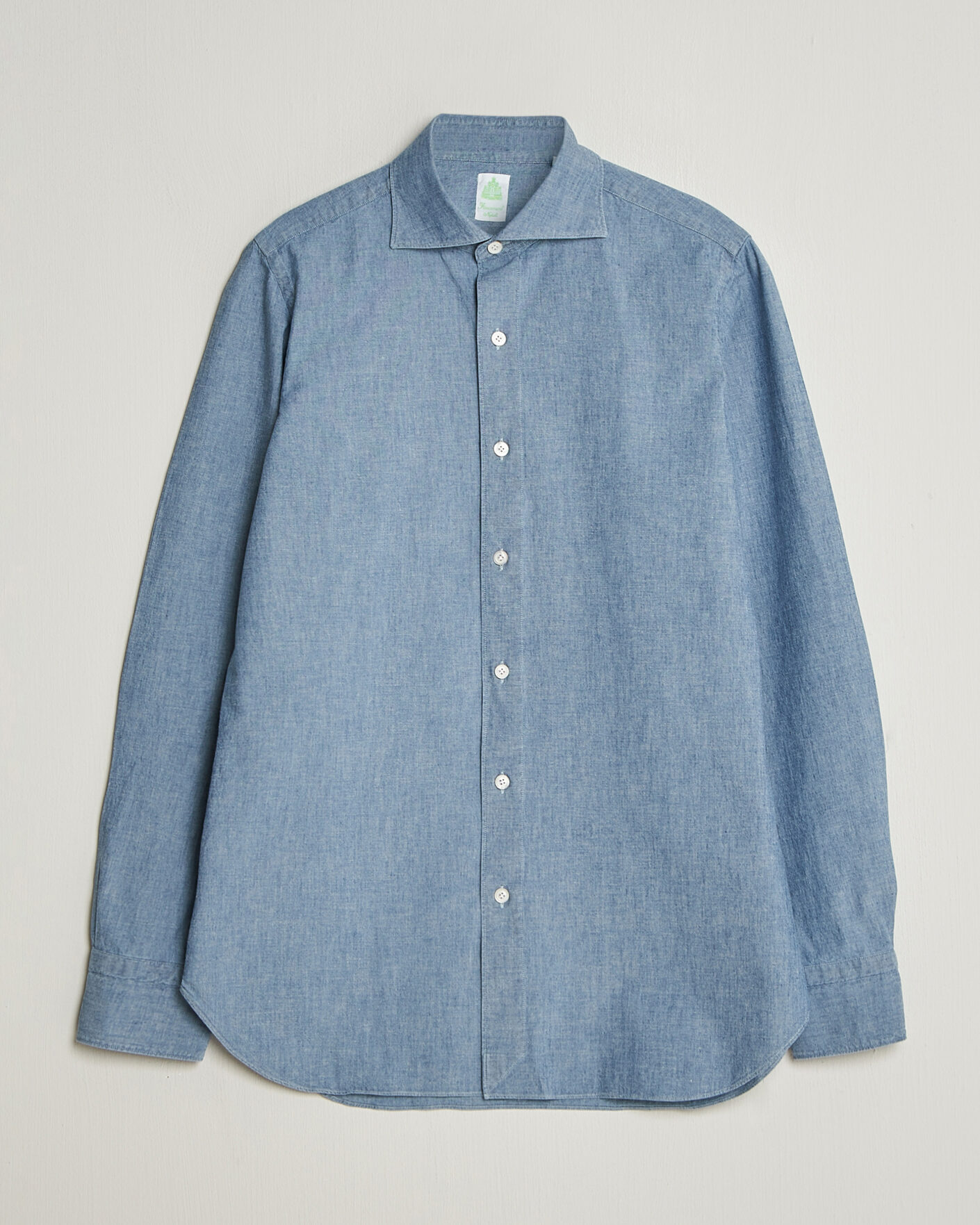 Herre | Skjorter | Finamore Napoli | Gaeta Chambray Shirt Light Blue