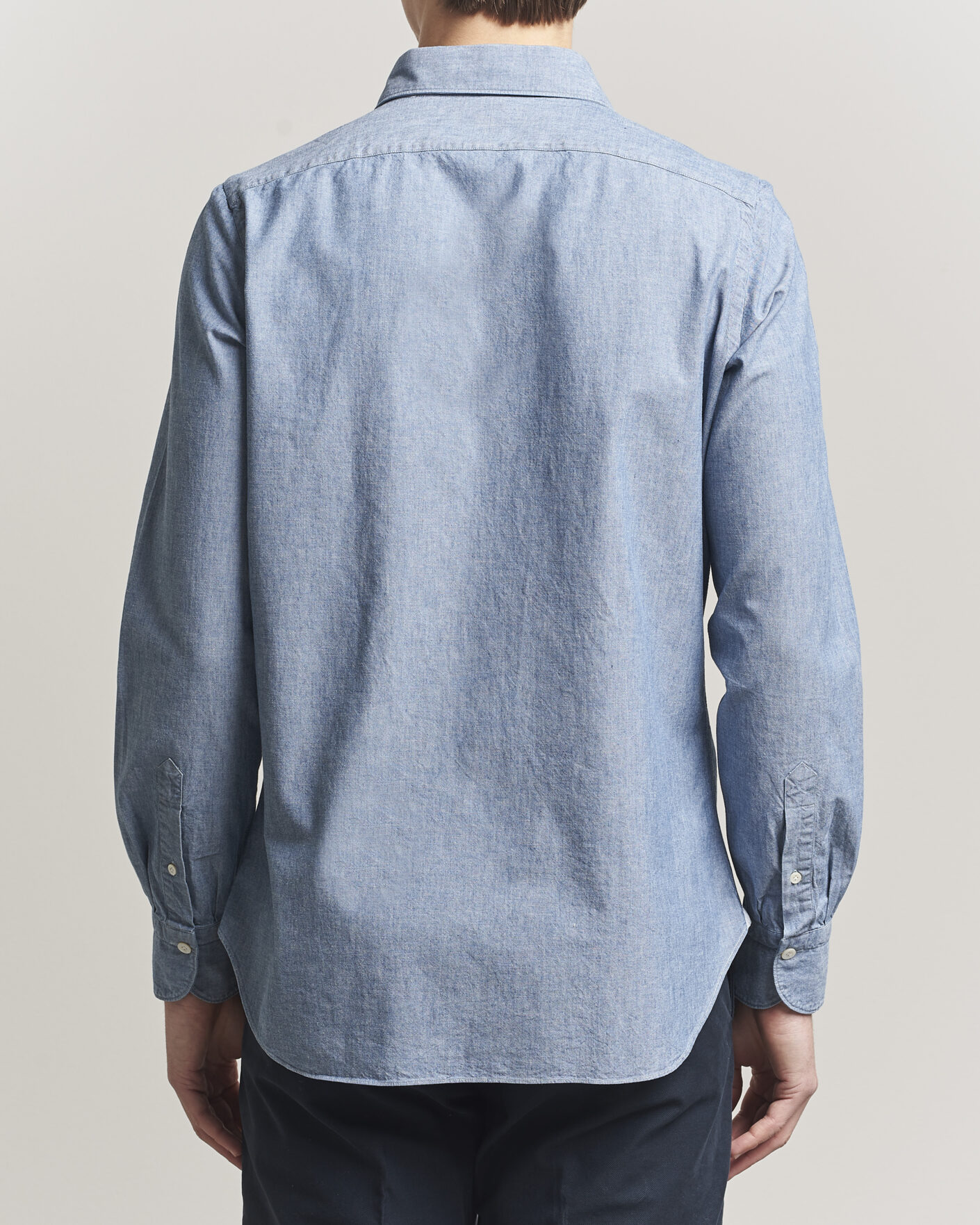 Herre | Skjorter | Finamore Napoli | Gaeta Chambray Shirt Light Blue