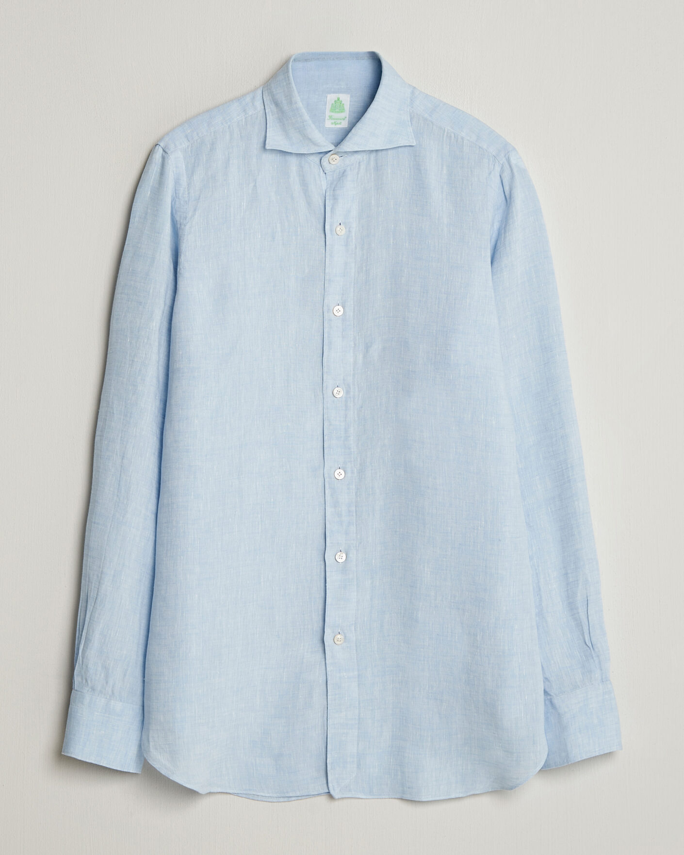 Herre | Skjorter | Finamore Napoli | Gaeta Linen Shirt Light Blue