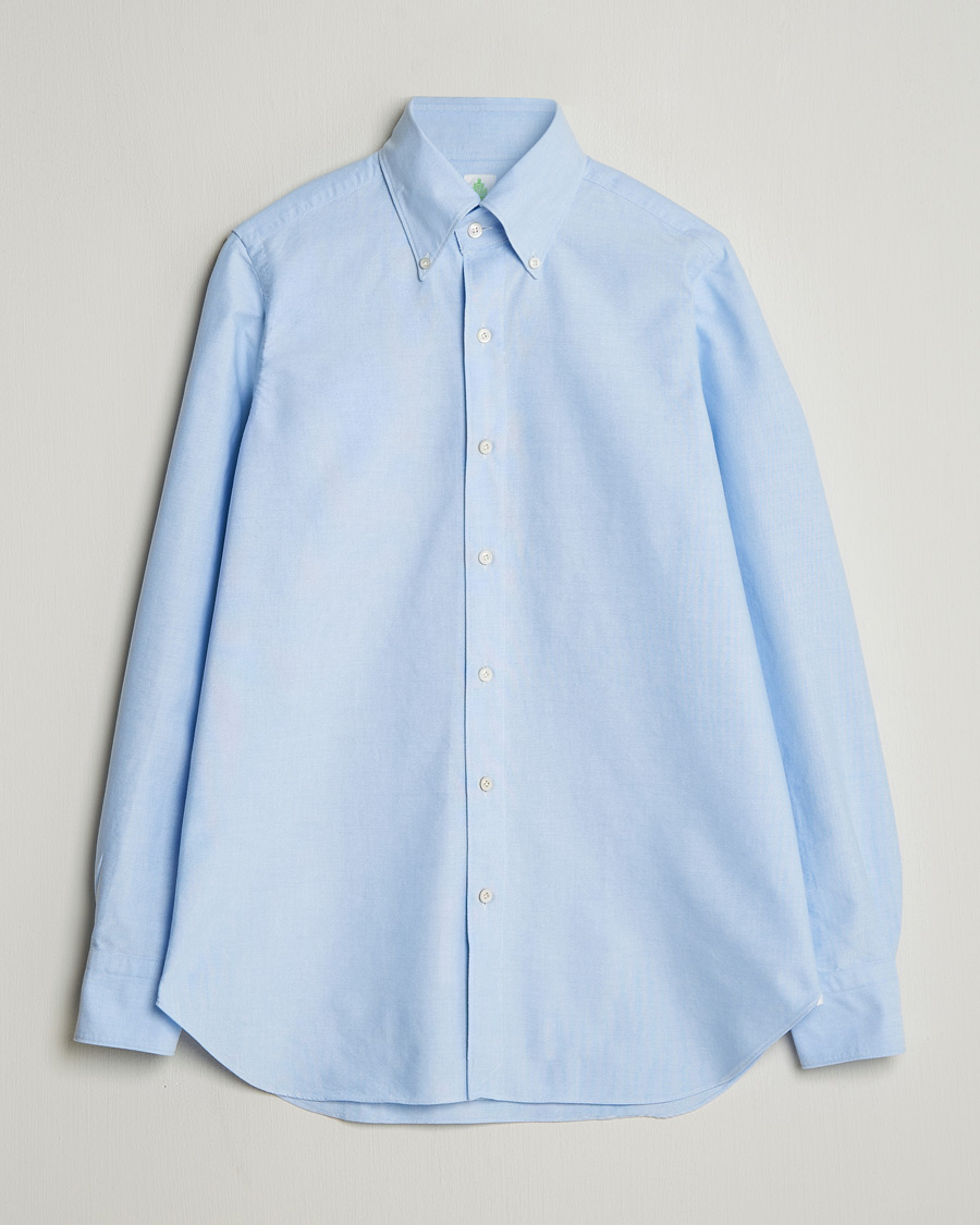Herre | Skjorter | Finamore Napoli | Gaeta Oxford Button Down Shirt Light Blue