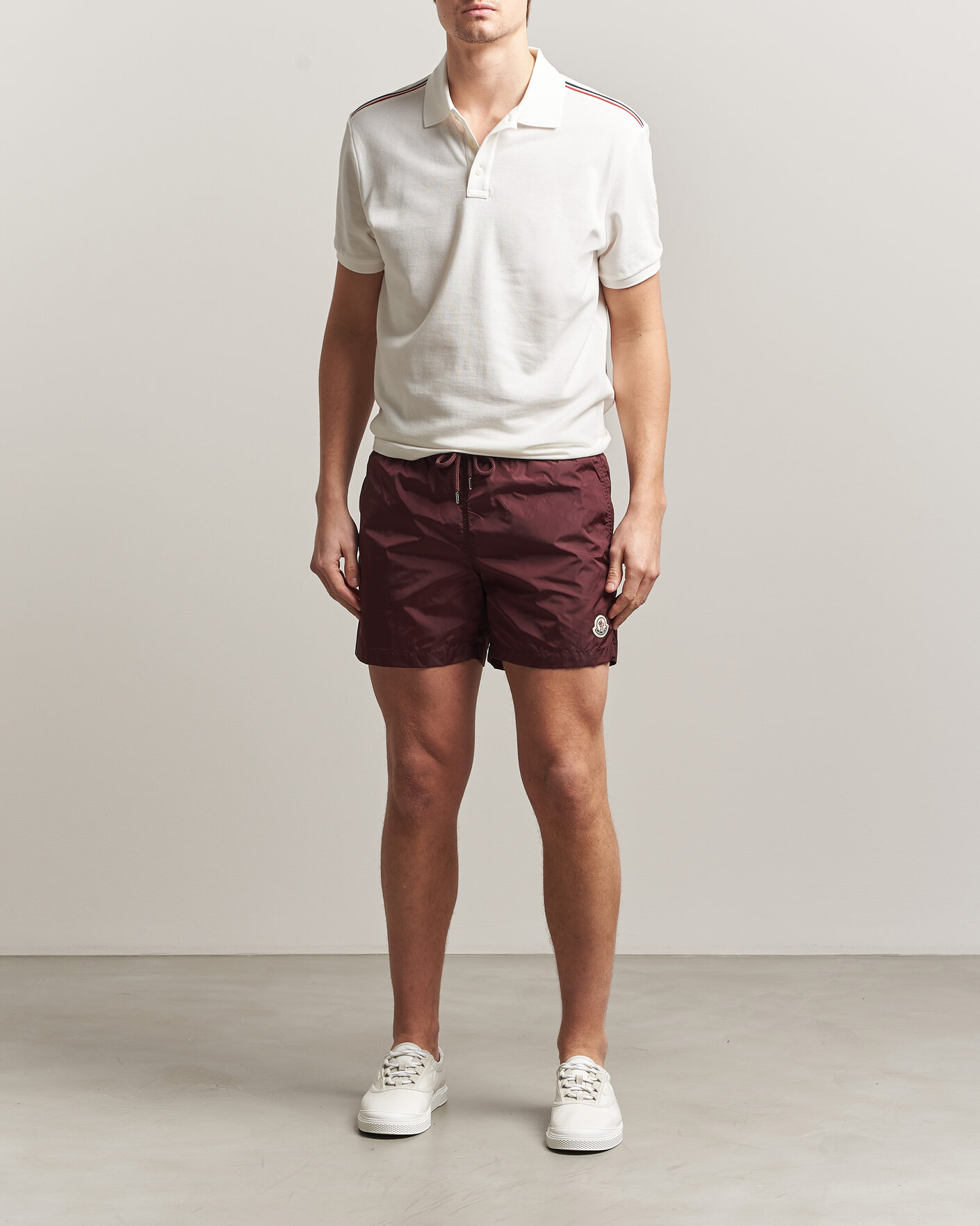 Herre | Badebukser | Moncler | Nylon Swim Shorts Burgundy