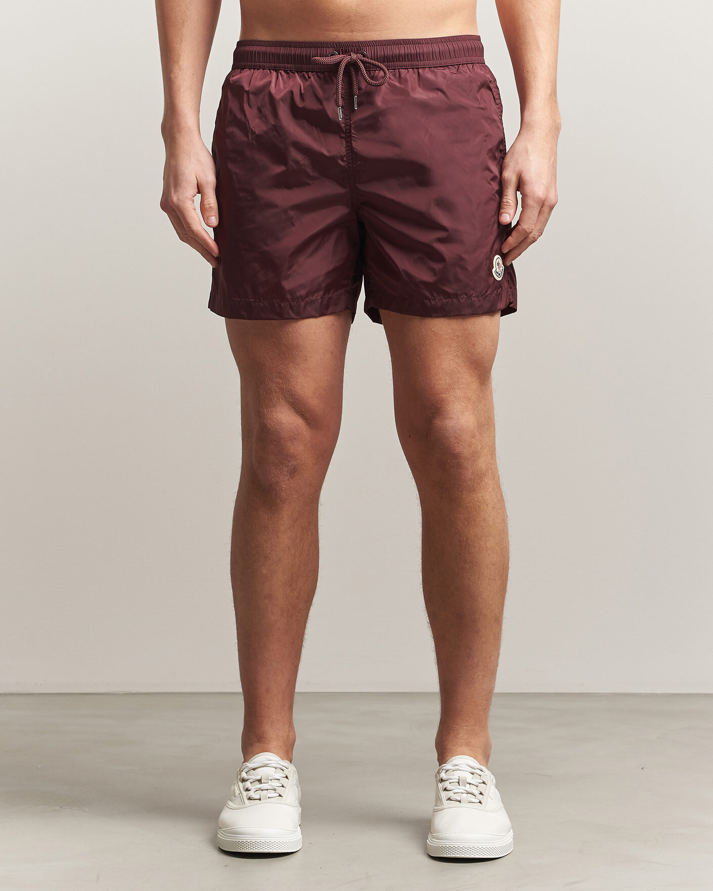 Herre | Badebukser | Moncler | Nylon Swim Shorts Burgundy