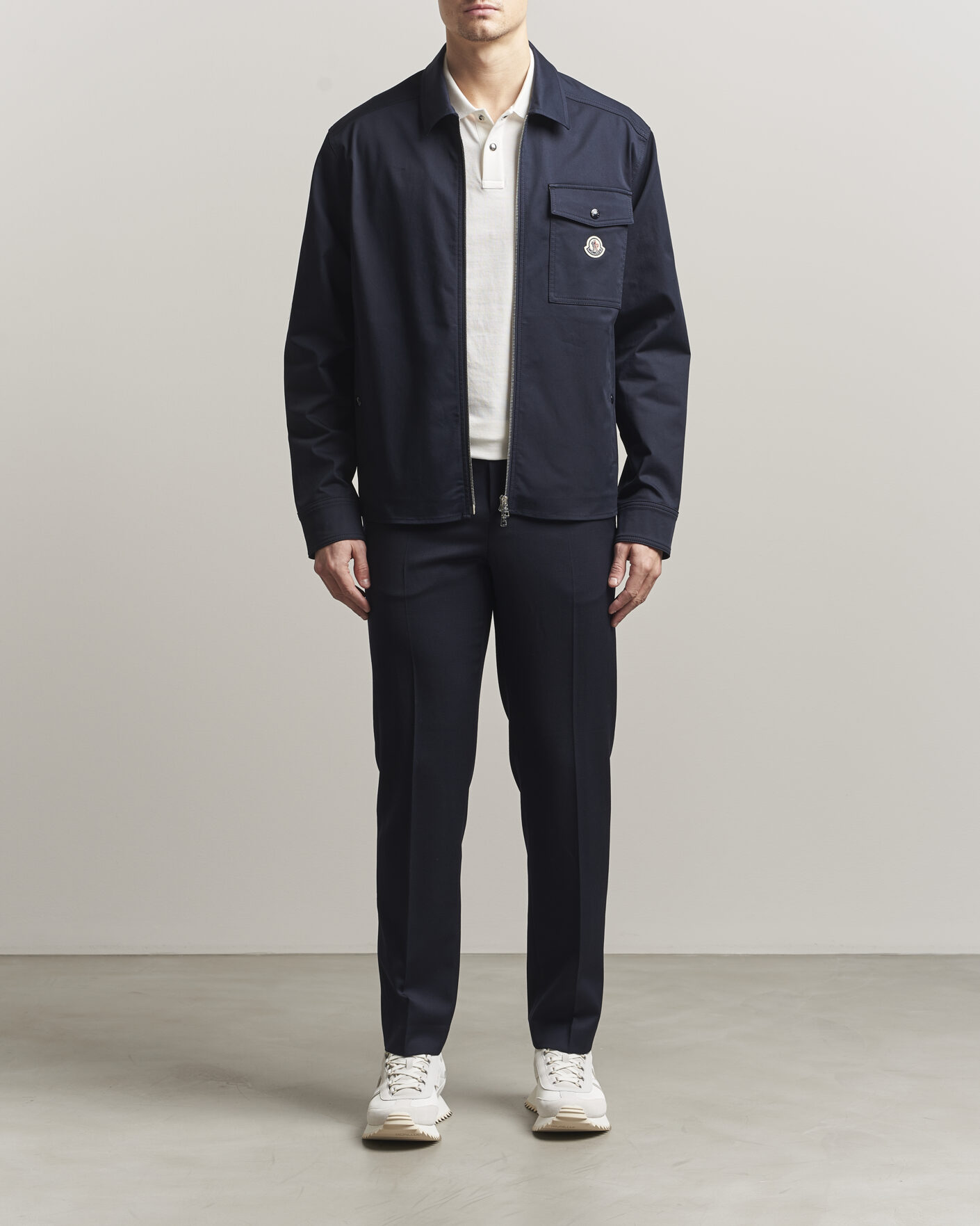 Herre | Skjorter | Moncler | Zip Overshirt Navy