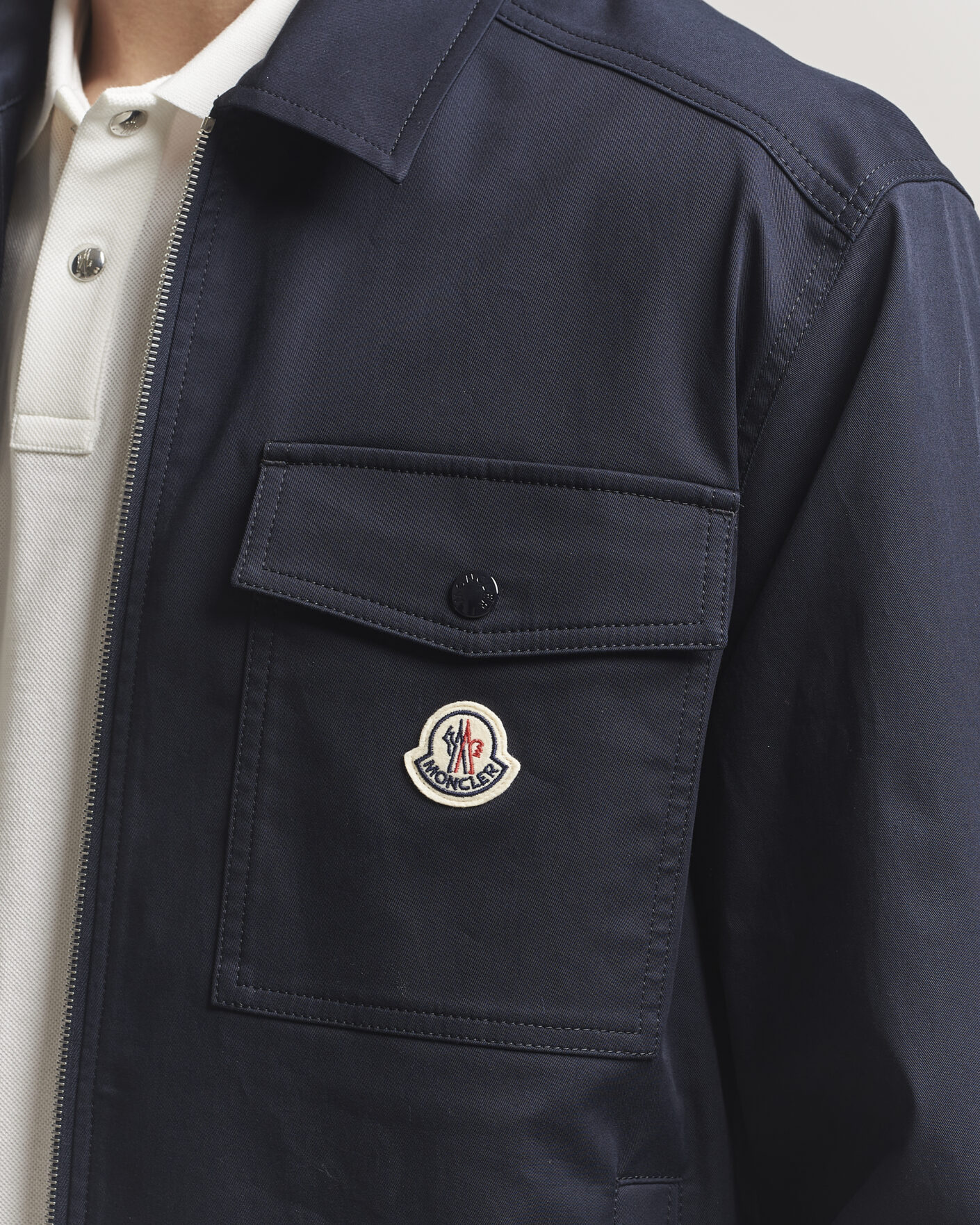 Herre | Skjorter | Moncler | Zip Overshirt Navy