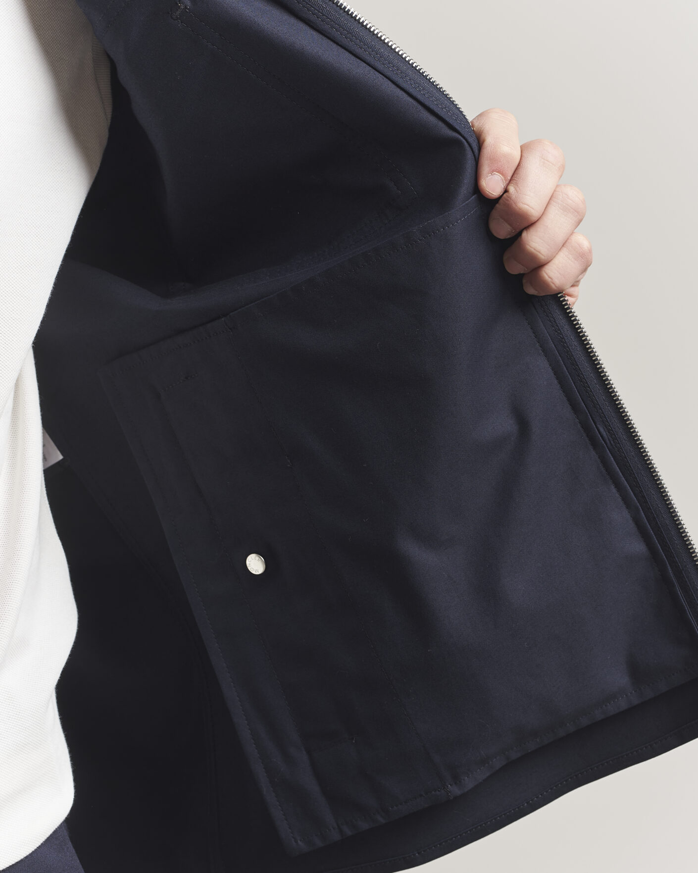 Herre | Skjorter | Moncler | Zip Overshirt Navy