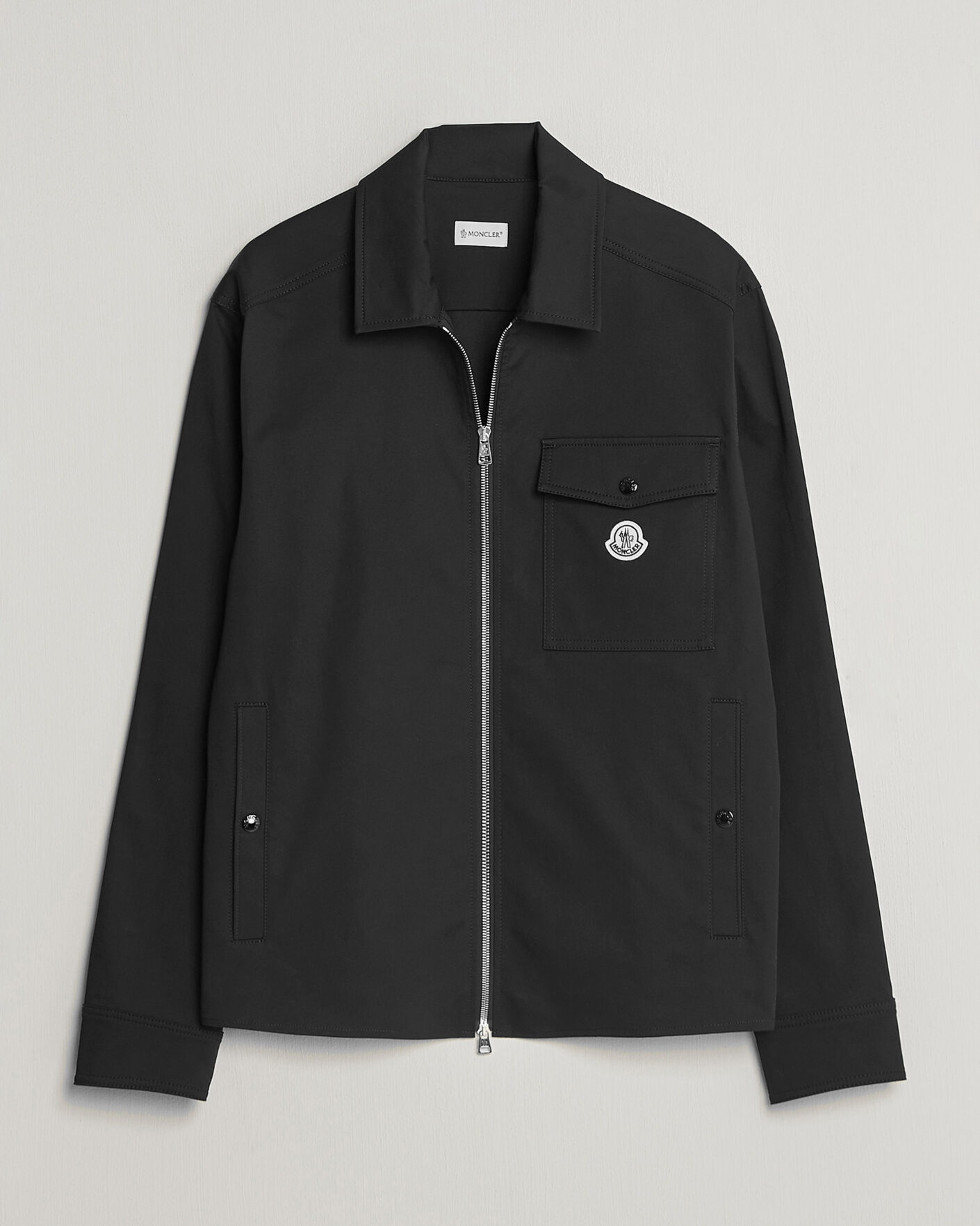 Herre | Skjorter | Moncler | Zip Overshirt Black