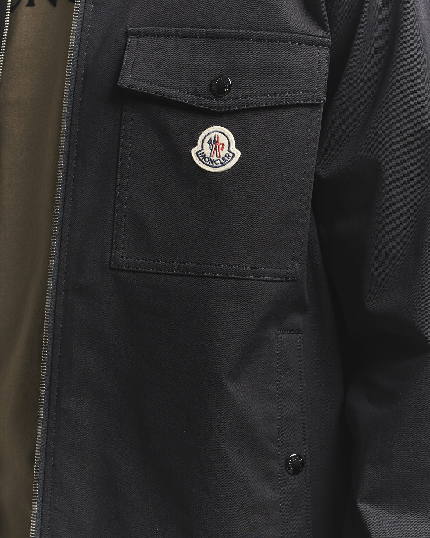 Herre | Skjorter | Moncler | Zip Overshirt Black