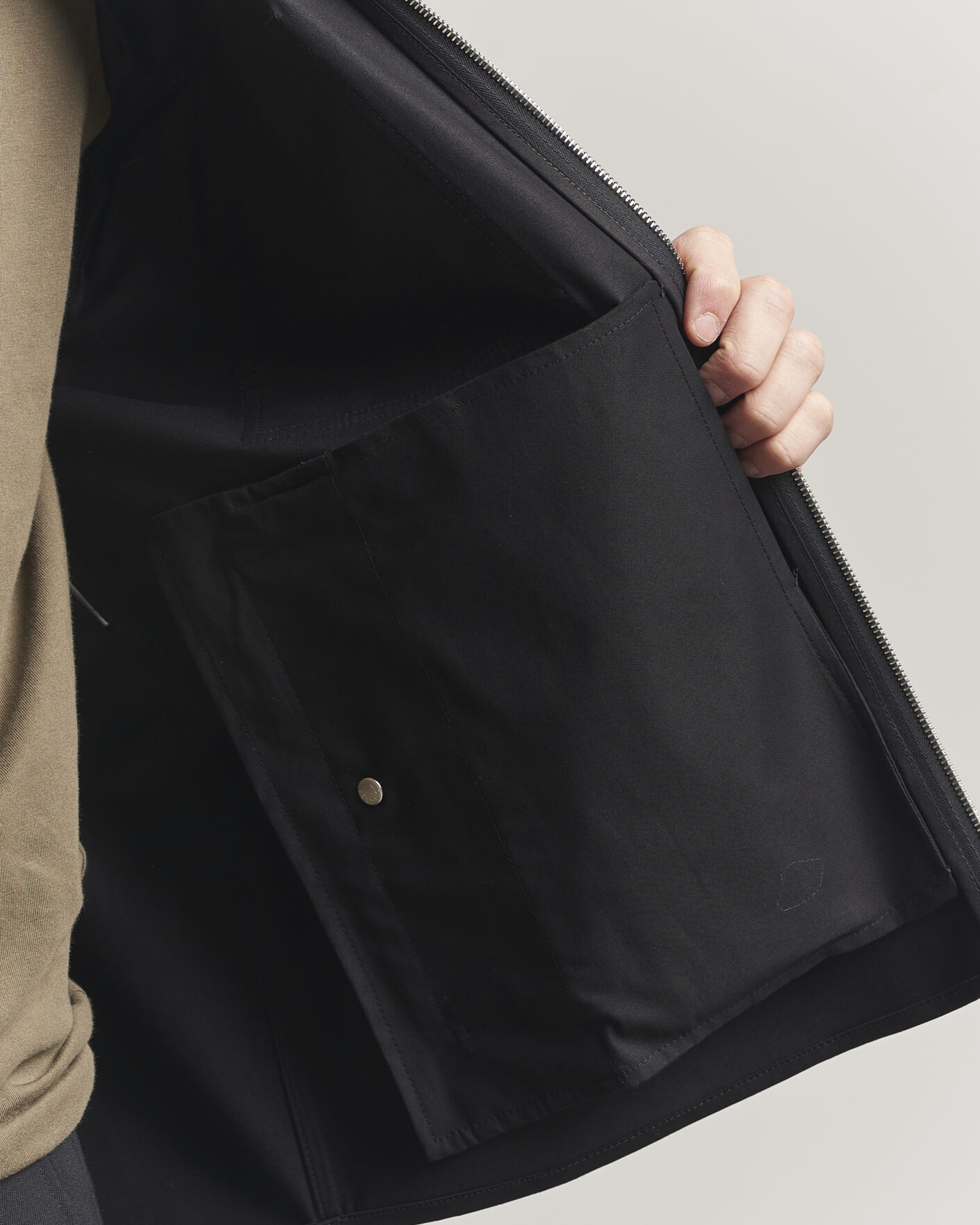 Herre | Skjorter | Moncler | Zip Overshirt Black