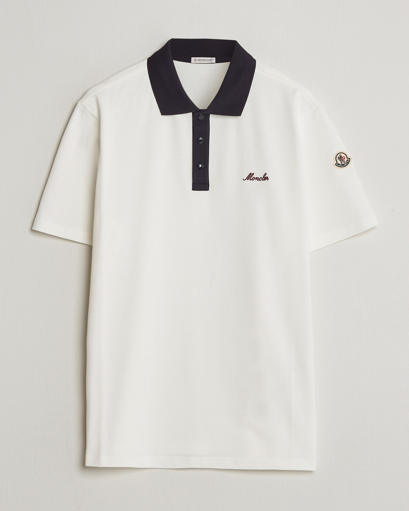 Herre | Polotrøjer | Moncler | Signature Logo Polo Off White
