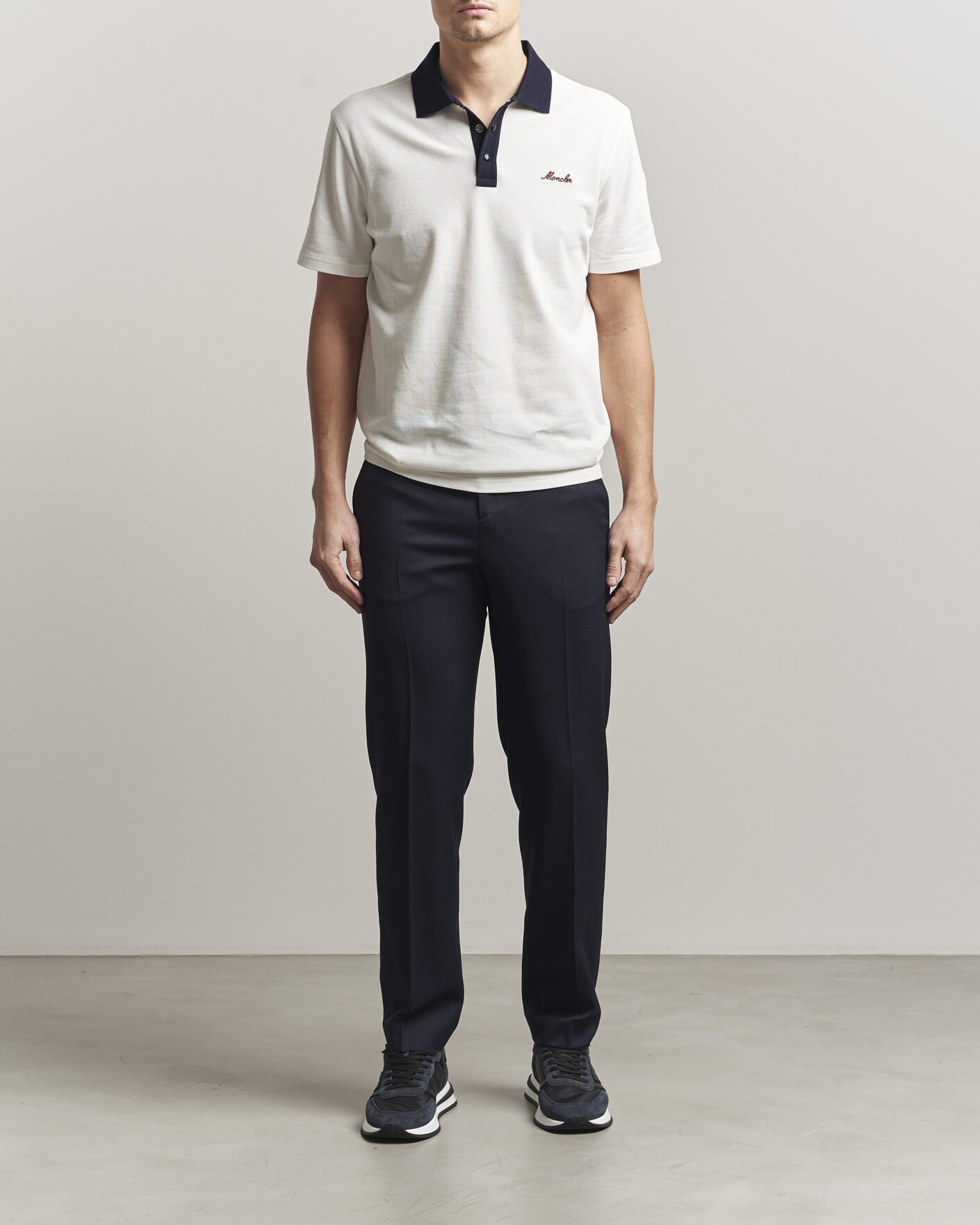 Herre | Polotrøjer | Moncler | Signature Logo Polo Off White
