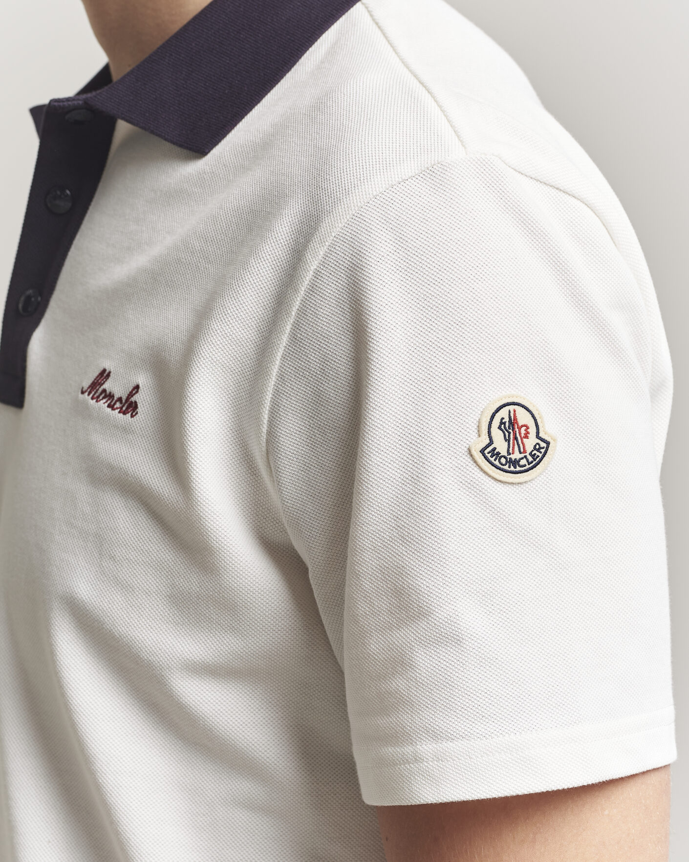 Herre | Polotrøjer | Moncler | Signature Logo Polo Off White