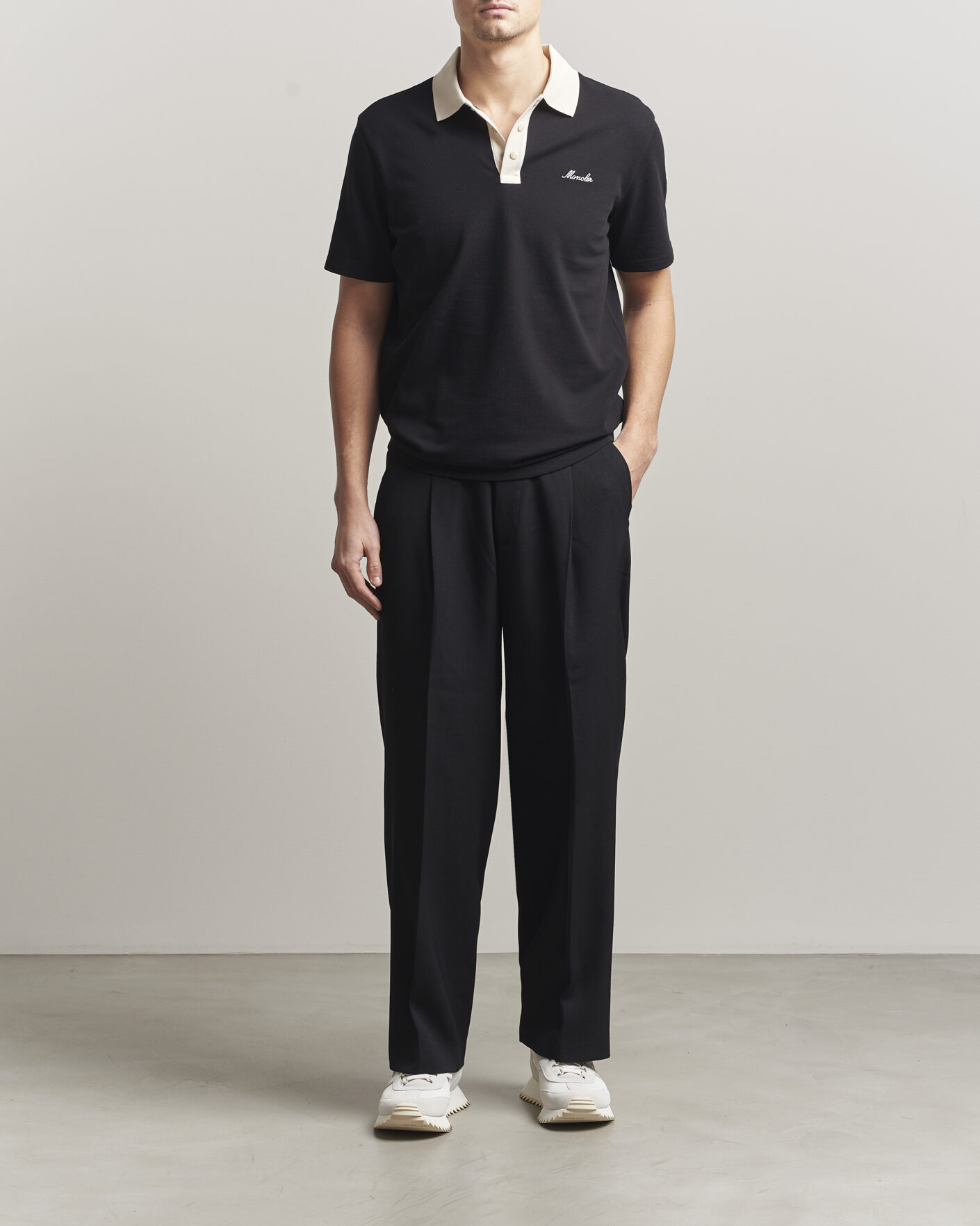 Herre | Polotrøjer | Moncler | Signature Logo Polo Black