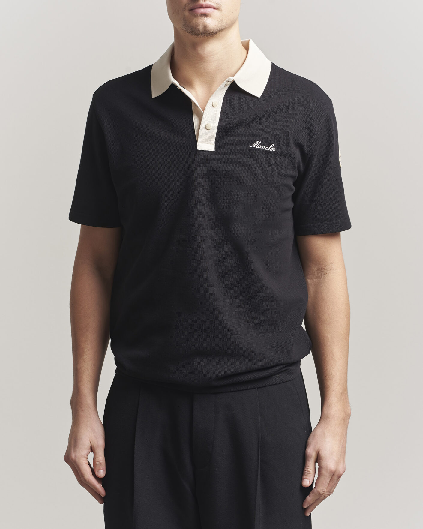 Herre | Polotrøjer | Moncler | Signature Logo Polo Black